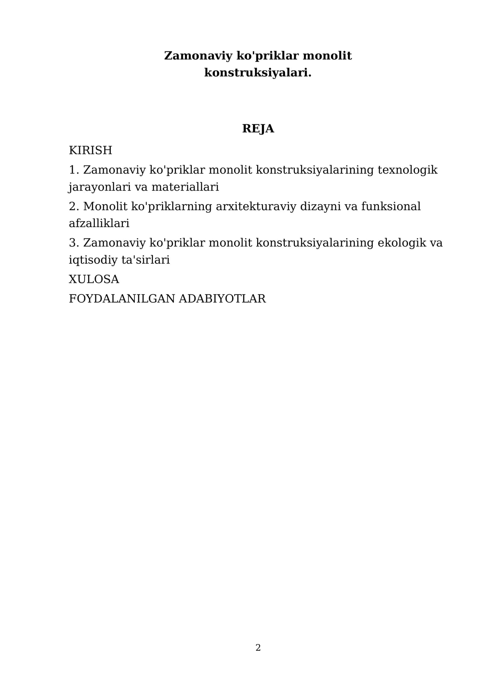 Zamonaviy ko'priklar monolit konstruksiyalari 2