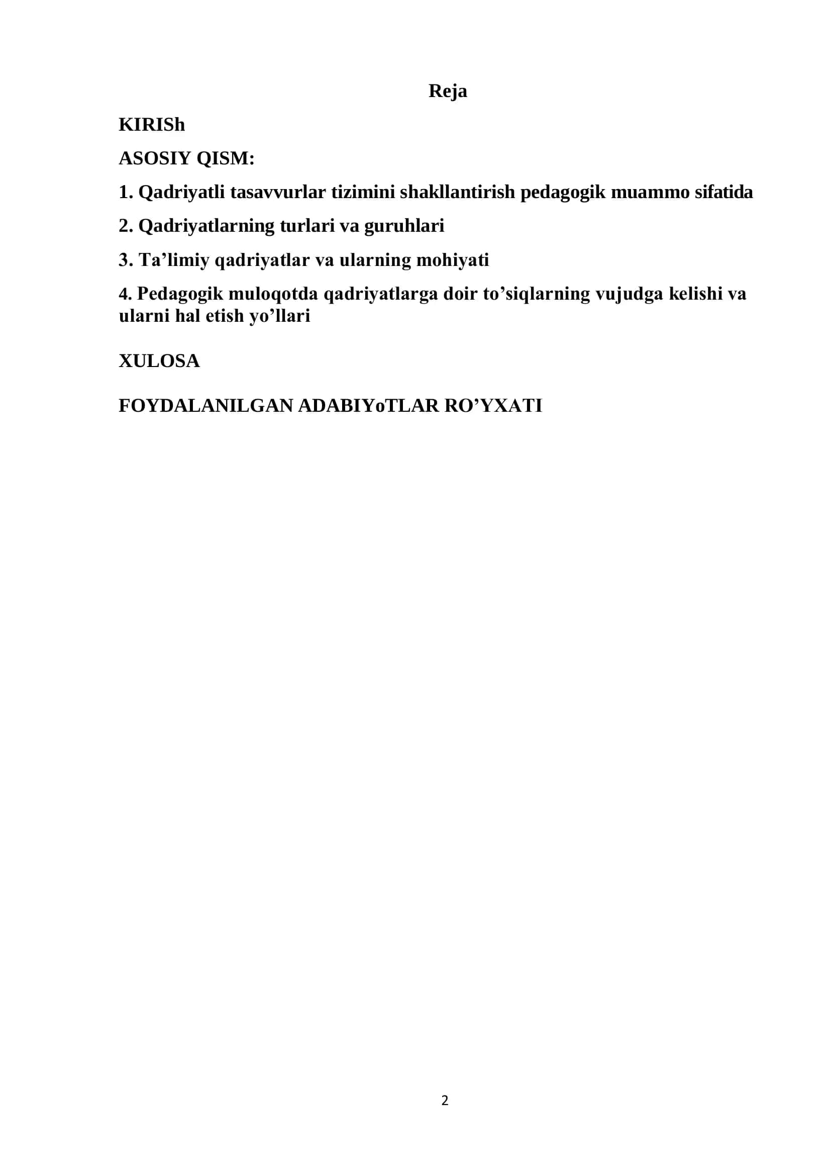 Qadriyatlarga oid ziddiyatlar turlari 2