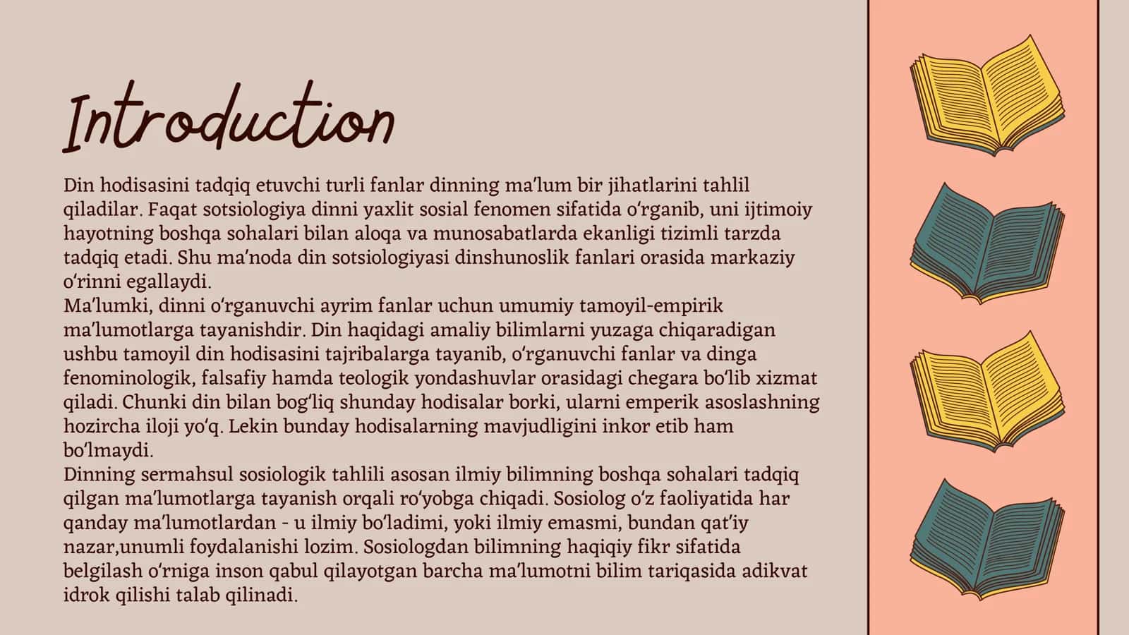 Dinlarni tadqiq etish metodologiyasi 2