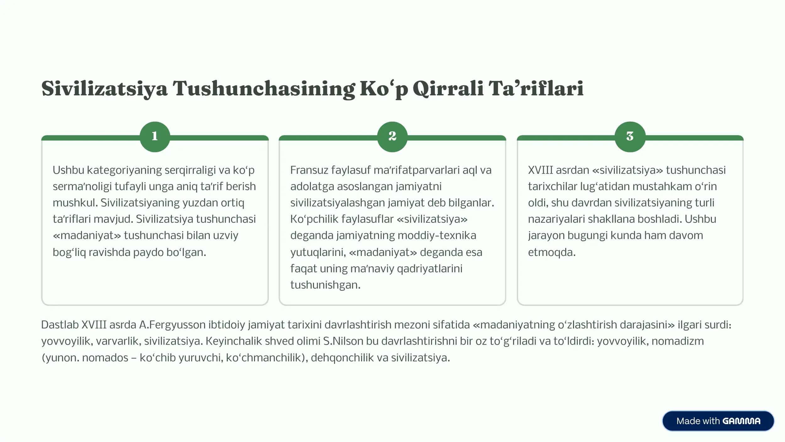 Sivilizatsiya tushunchasi: Unig Taʼrifi va Oʻziga Xos 2