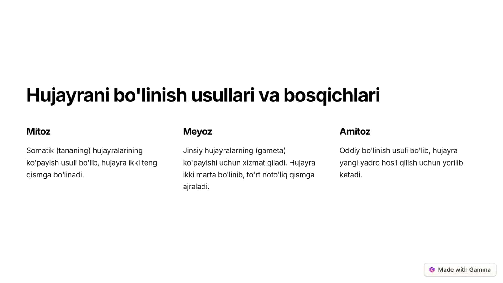 Hujayra sikli va uning davriyligi 2