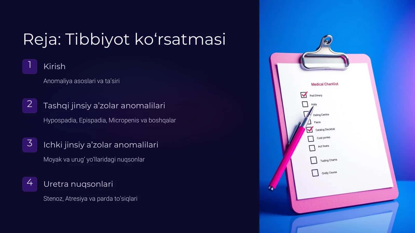 Erkaklar jinsiy tizimi nuqsonlari 2