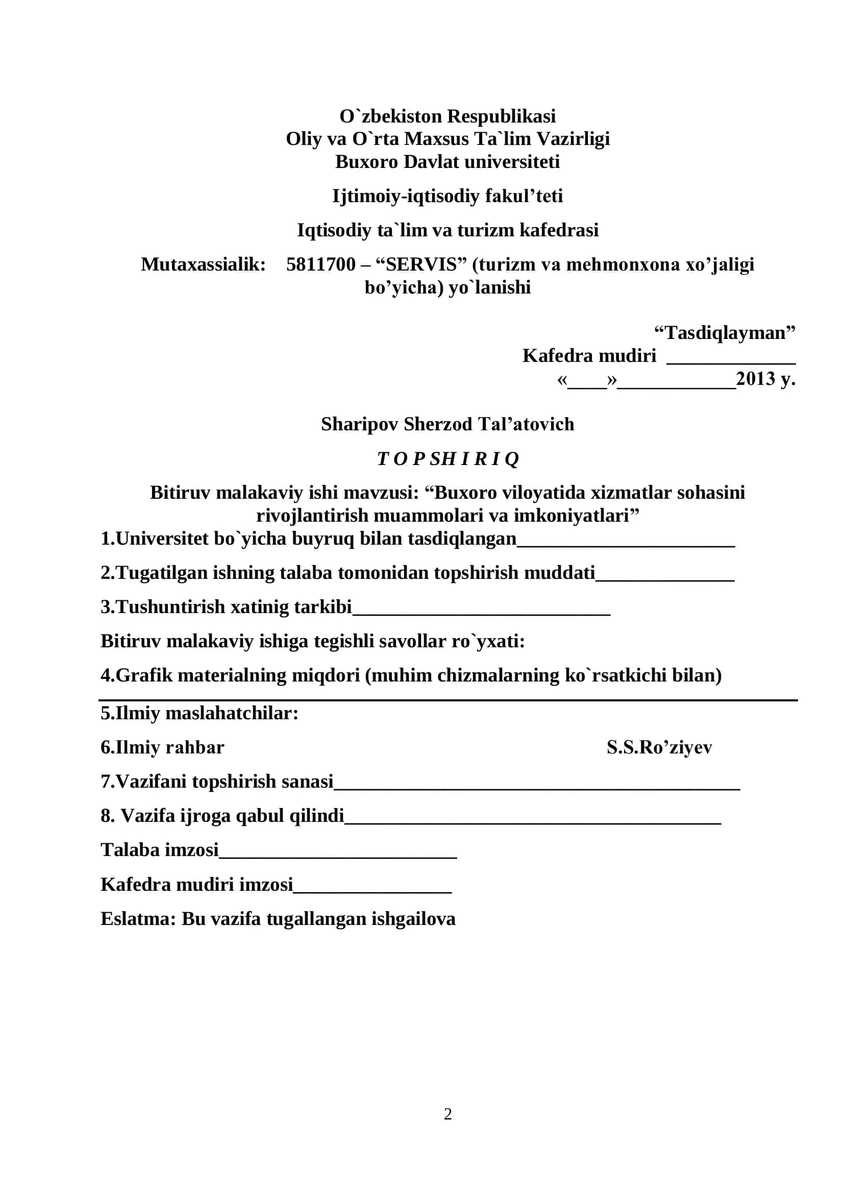 BITIRUV MALAKAVIY ISHI 2