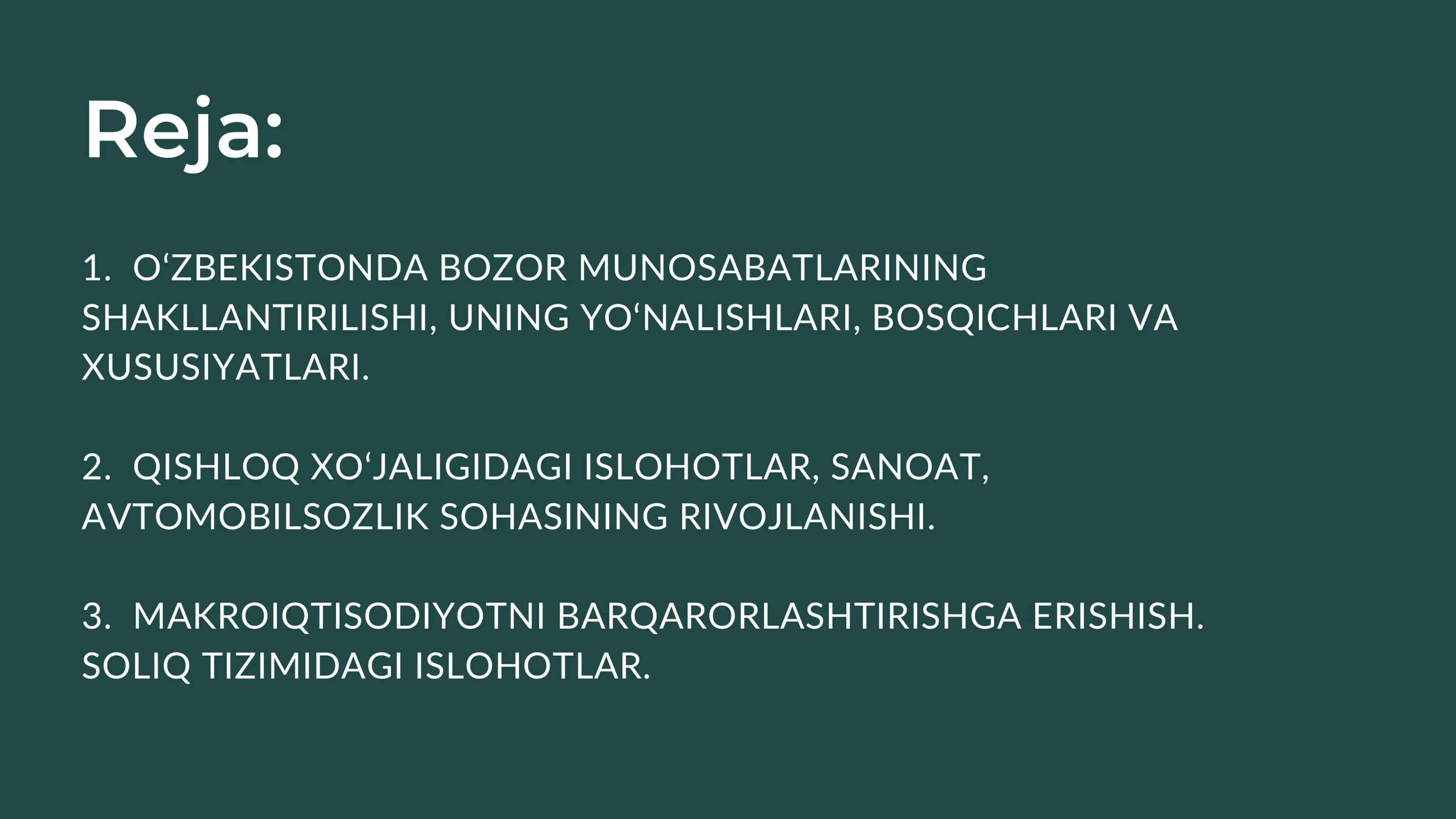 IQTISODIY ISLOHOTLAR 2