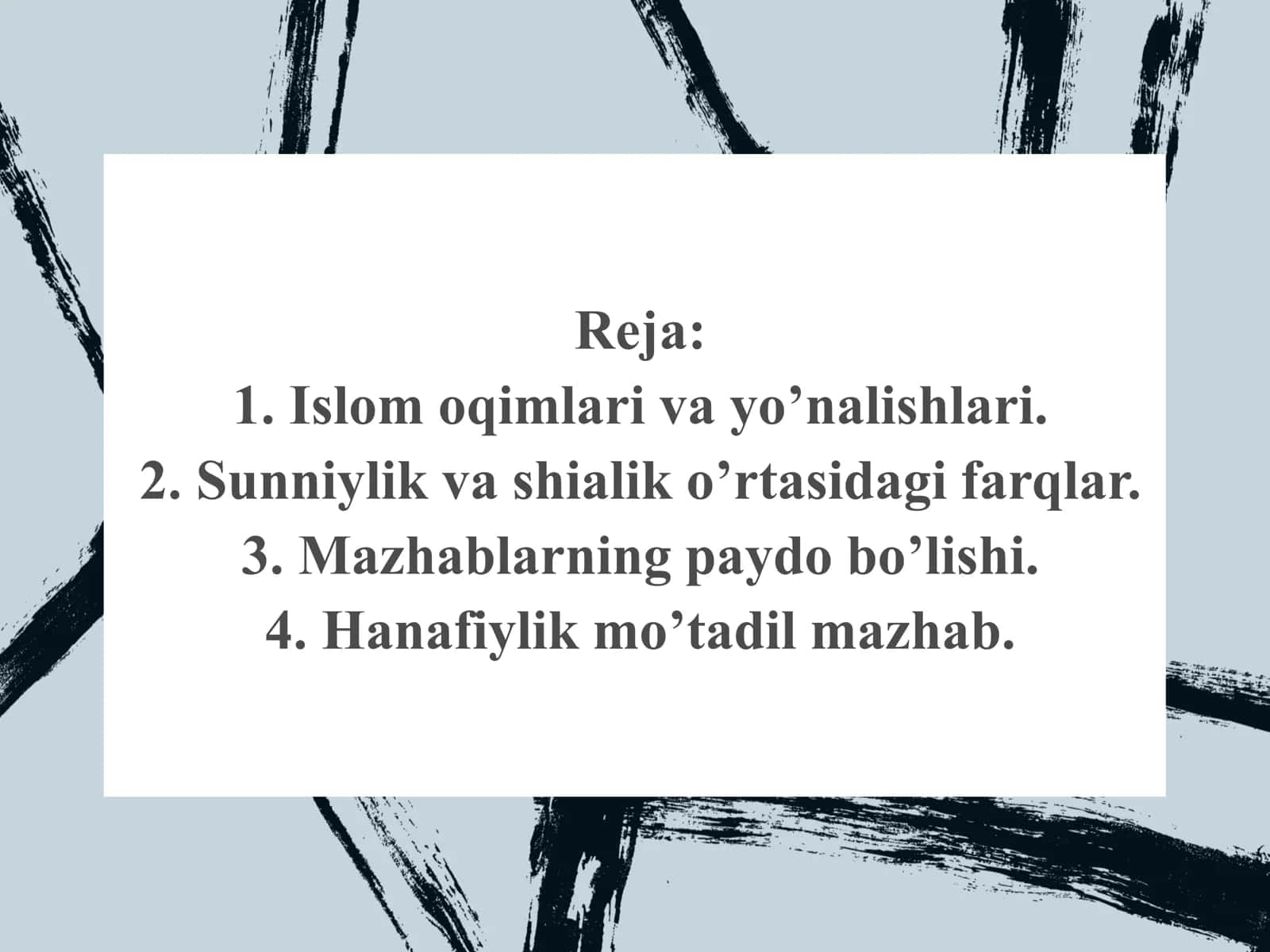 Islomdagi Fiqhiy Mazhablar 2