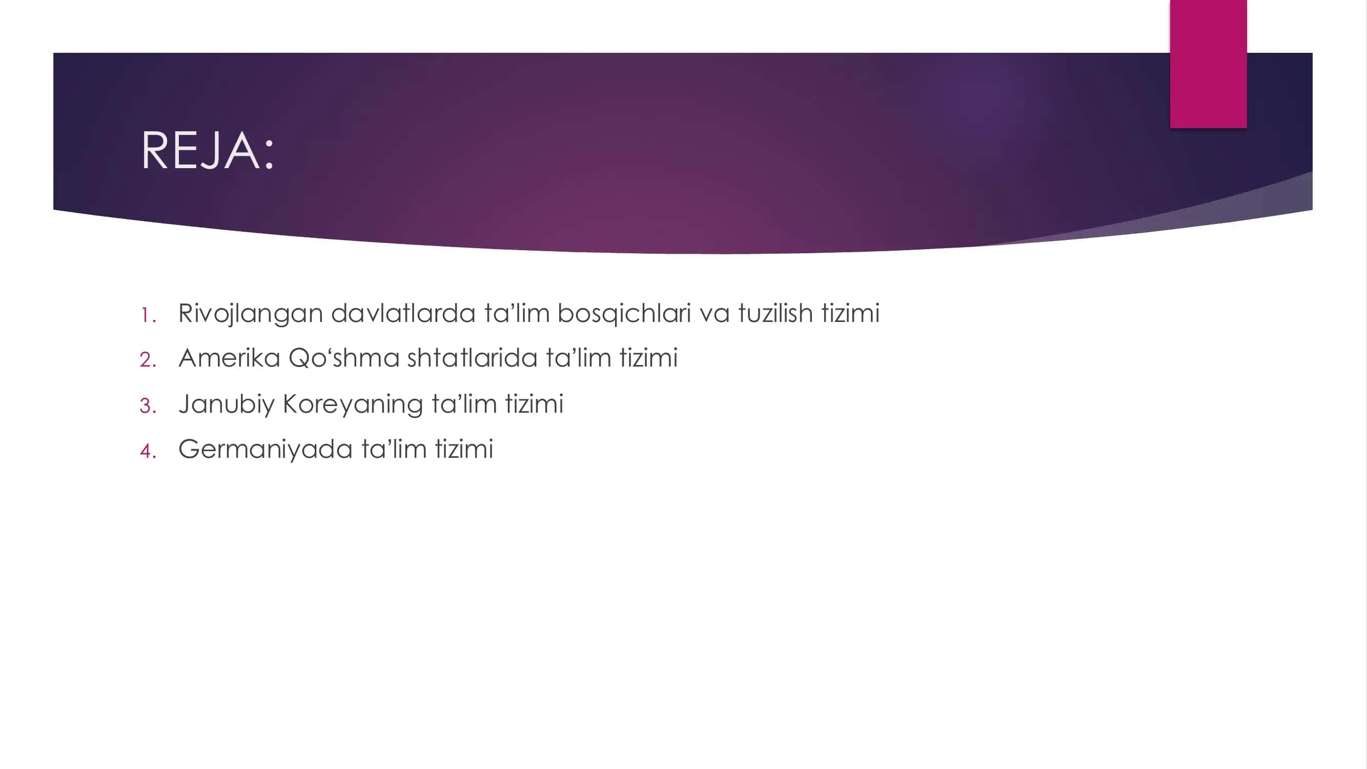 Iqtisodiy rivojlangan davlatlarda ta'lim tizimi 2