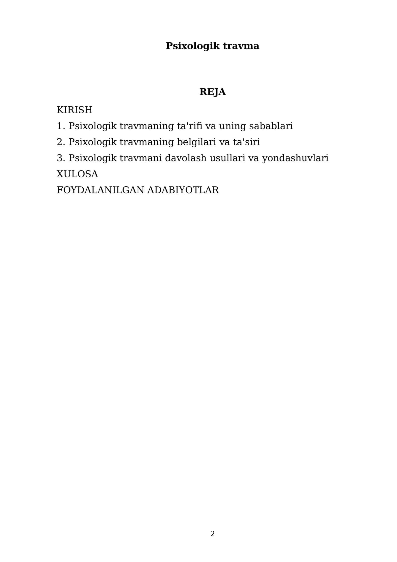 Psixologik travma 2