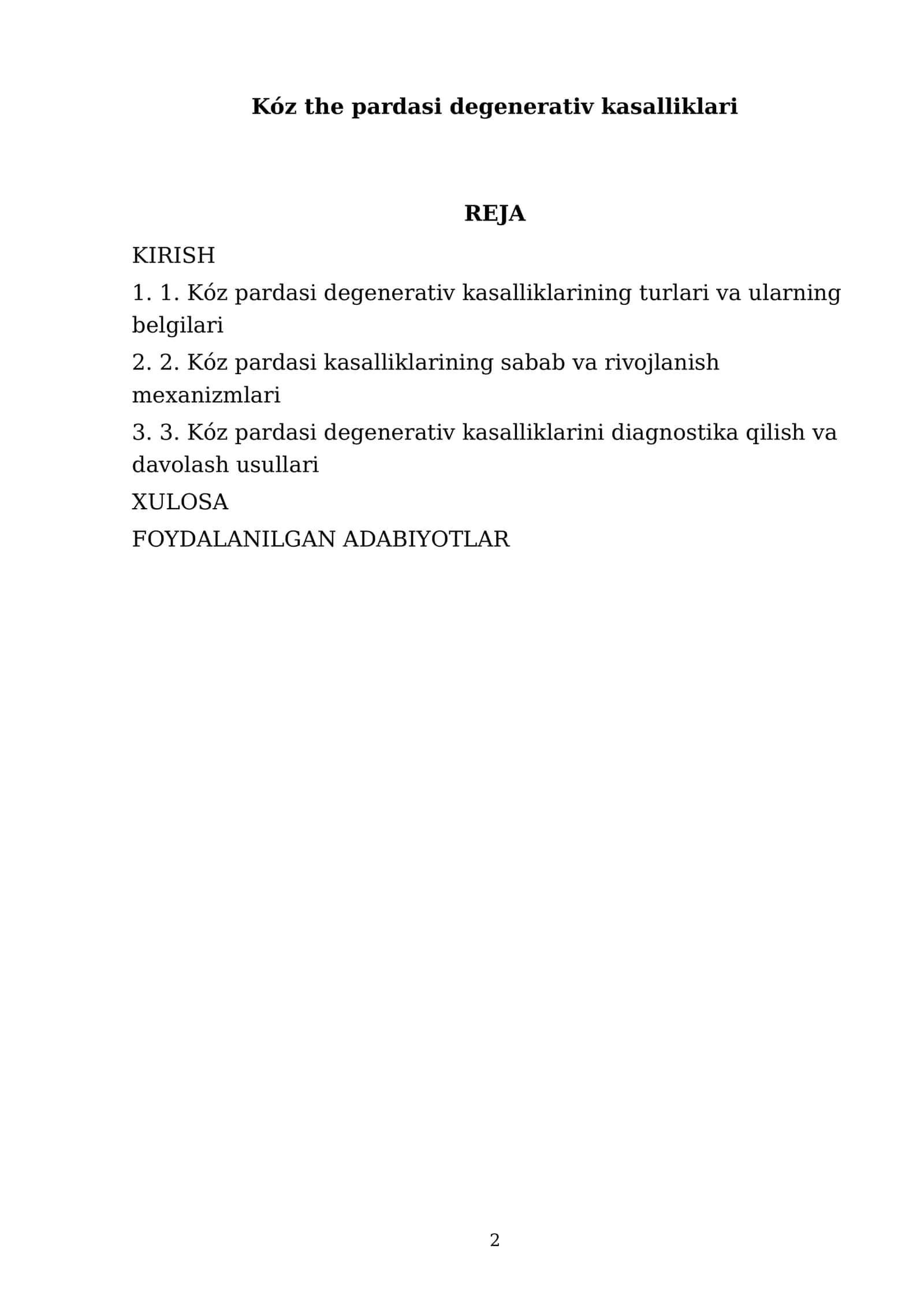 Kóz the pardasi degenerativ kasalliklari 2
