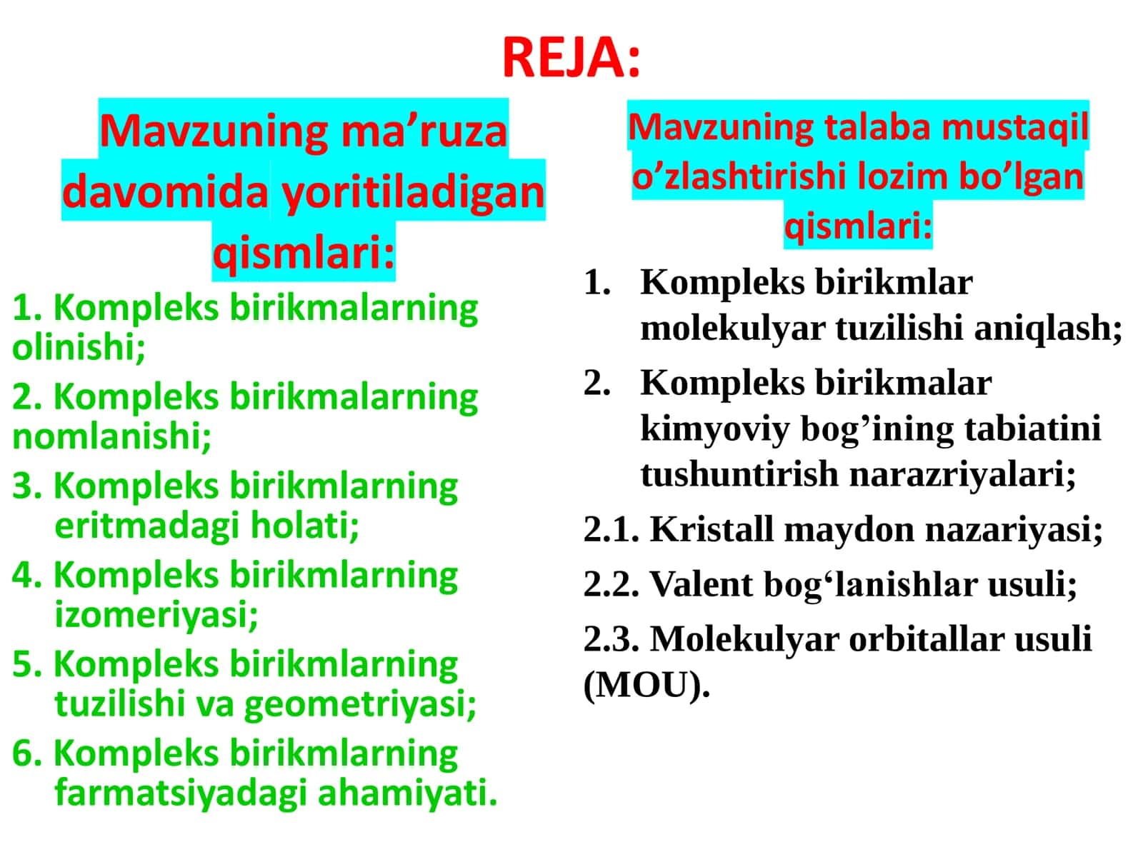 KOORDINATSION BIRIKMALAR KIMYOSI 2