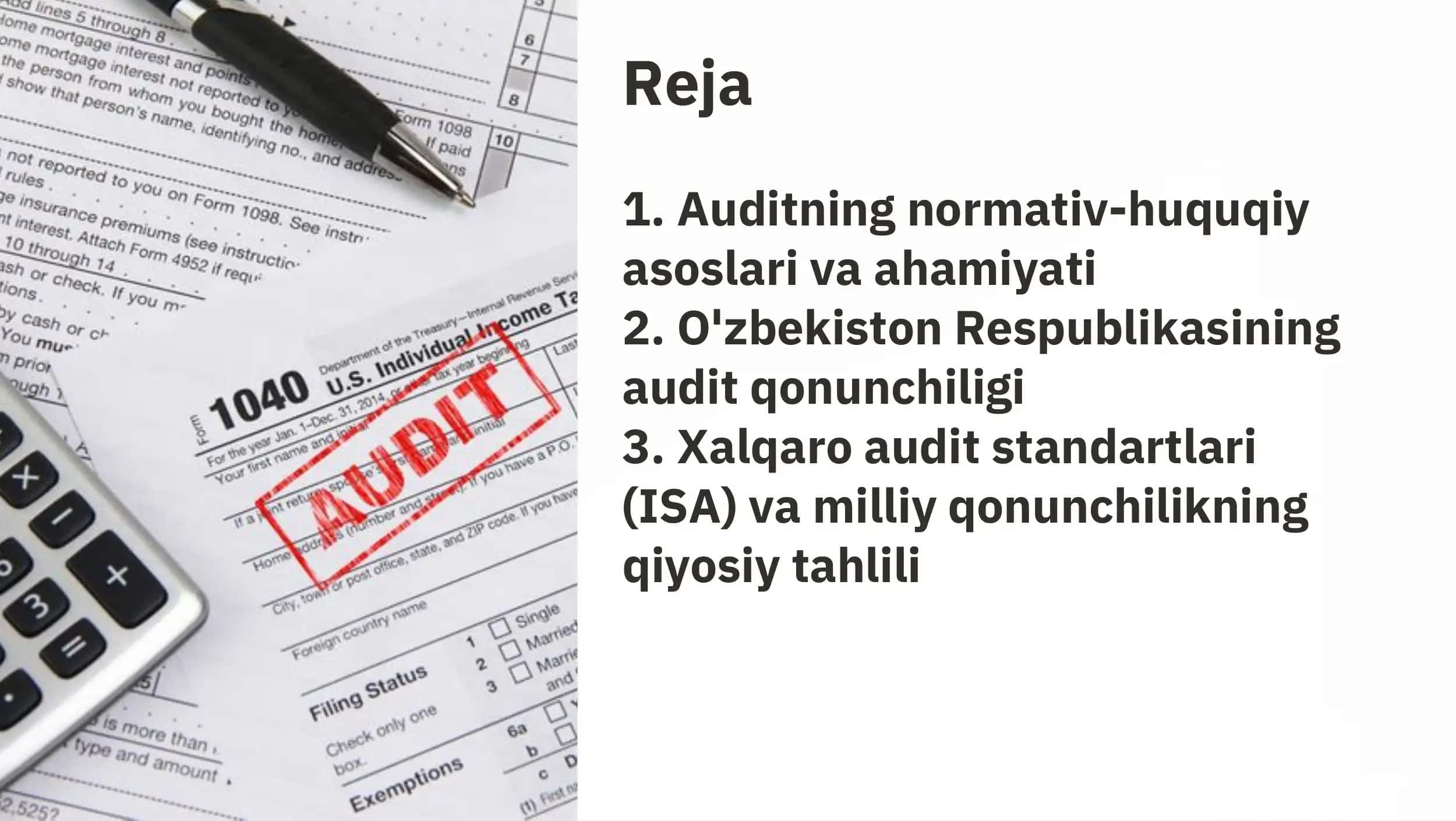 Auditning normativ-huquqiy asoslari 2