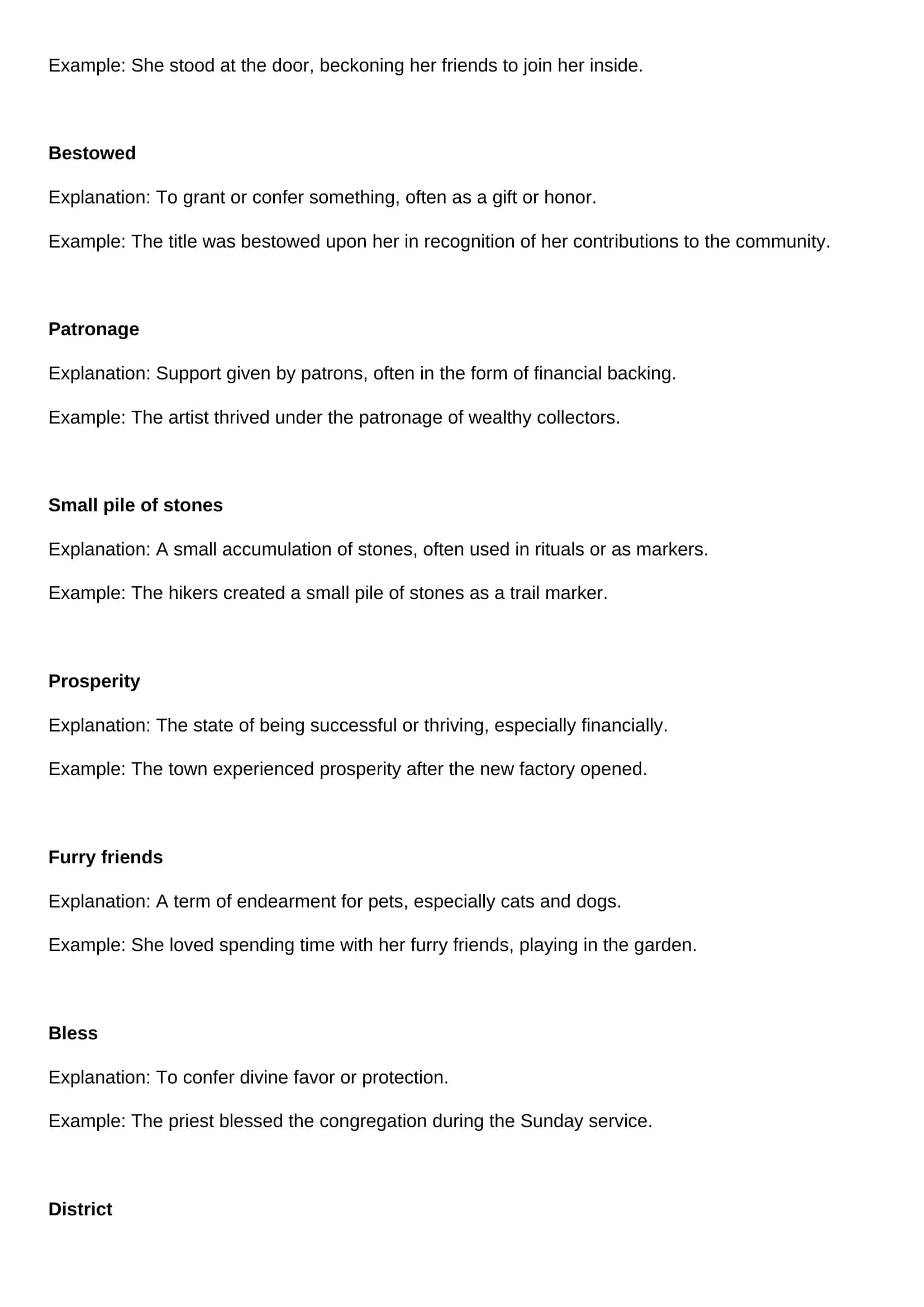 Vocabulary List 2