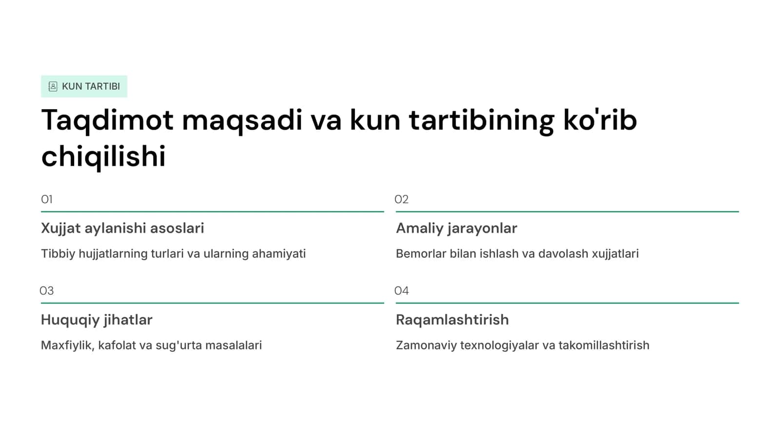 Ortopedik stomatologiya klikasida xujjatlarni yuritish. 2
