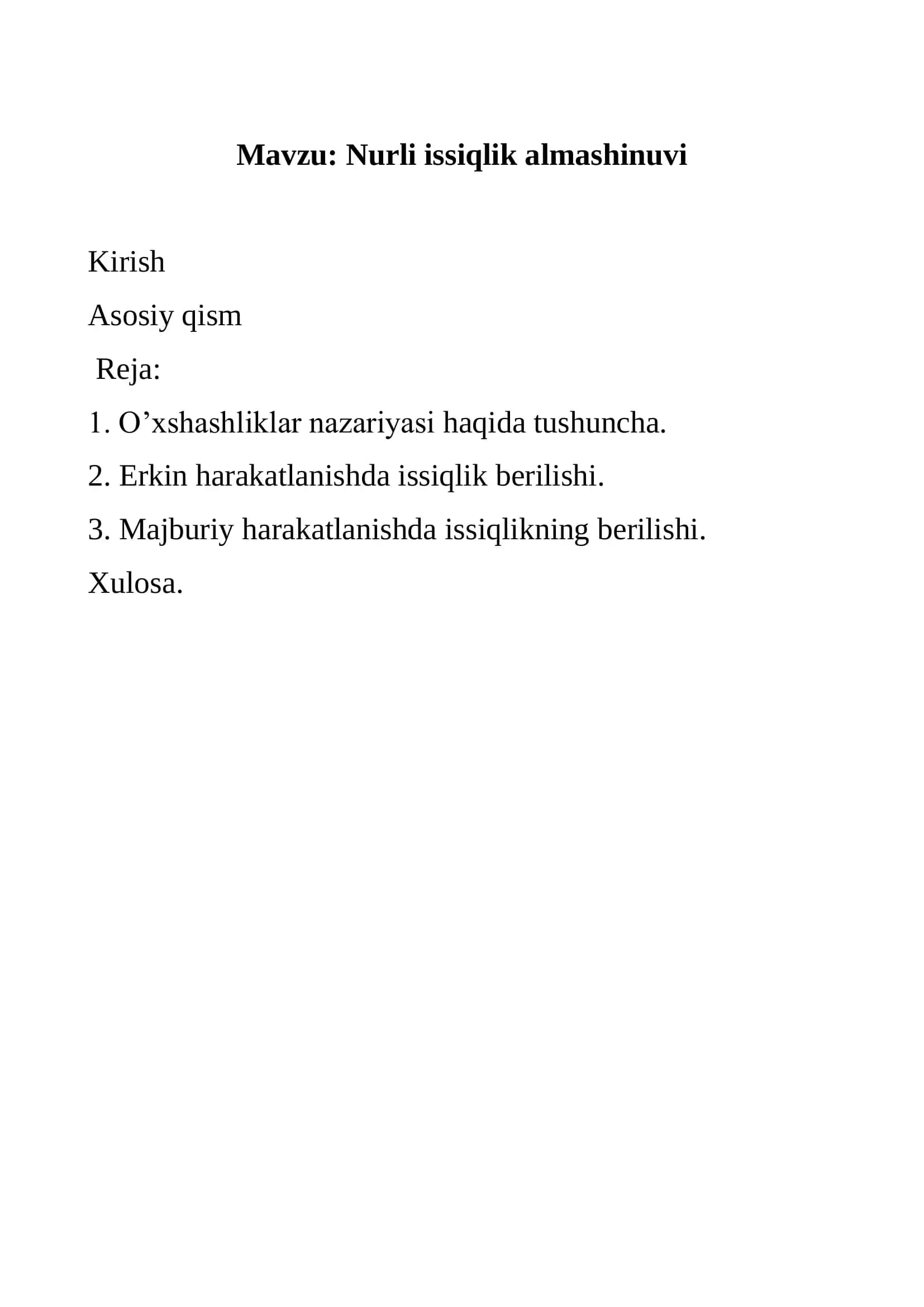 Nurli issiqlik almashinuvi 2
