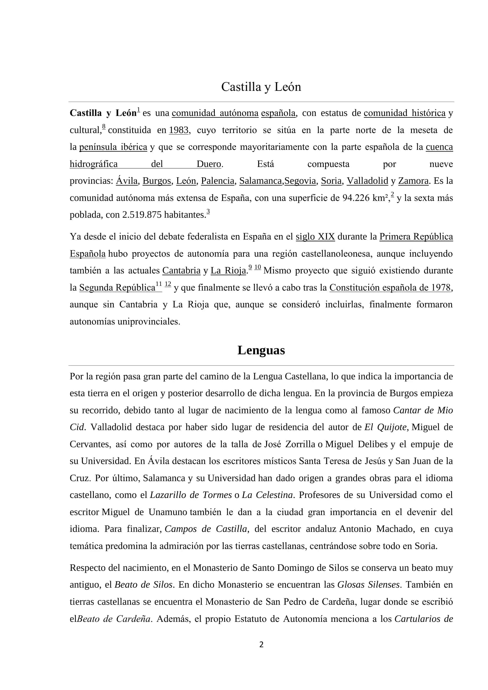 Dialectos diferentes de Castilla y Leon y Cataluña 2