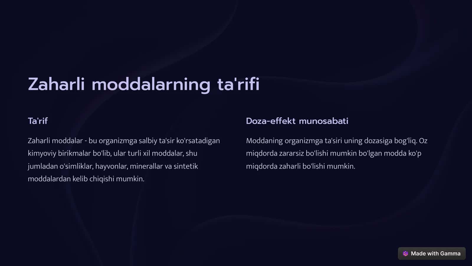 Sud tibbiyot ekspertizasida zaharli moddalar 2