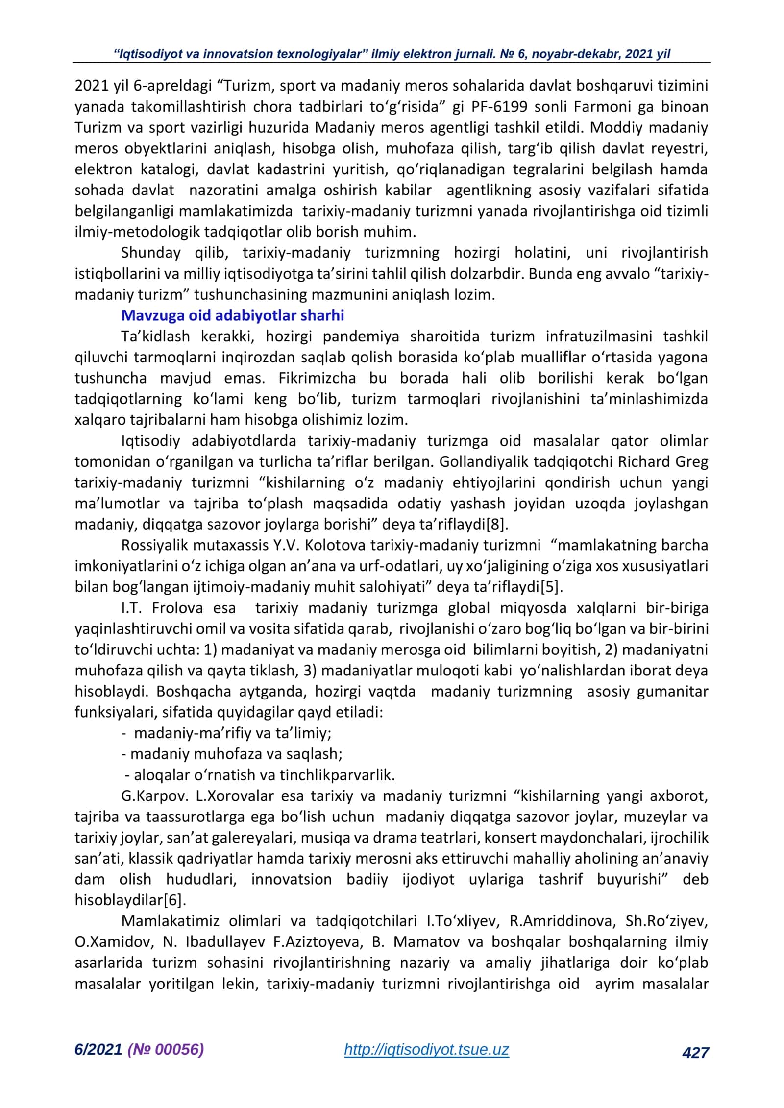 Tarixiy-Madaniy Turizm va Iqtisodiy Ihtimollar 2