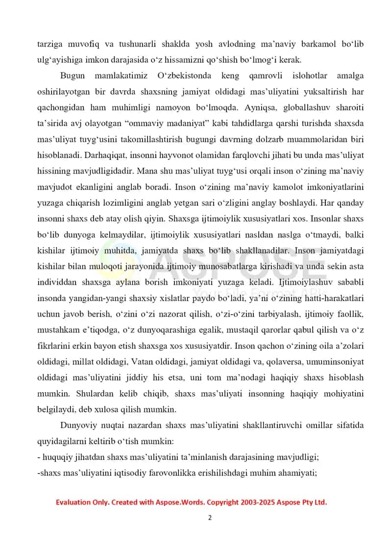 Dunyoqarashni shakllantiruvchi omillar 2