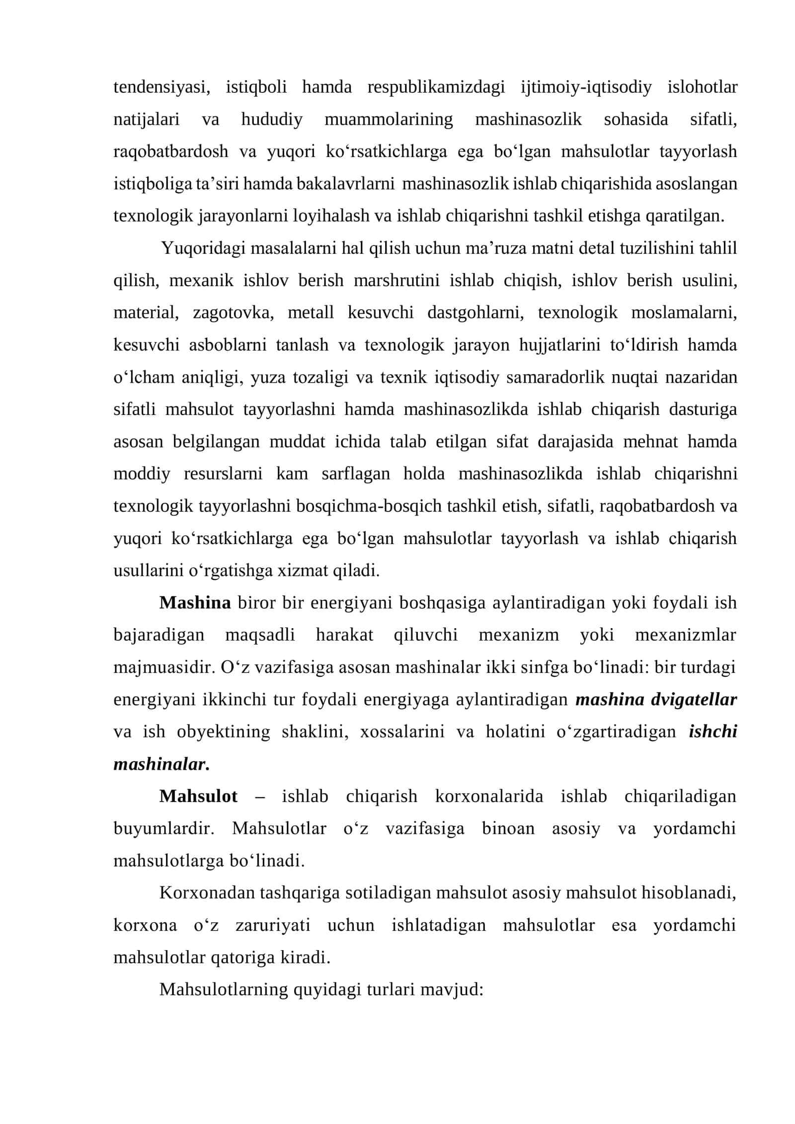 Mexanik ishlov berish texnologik jarayonlarini loyihalash 2