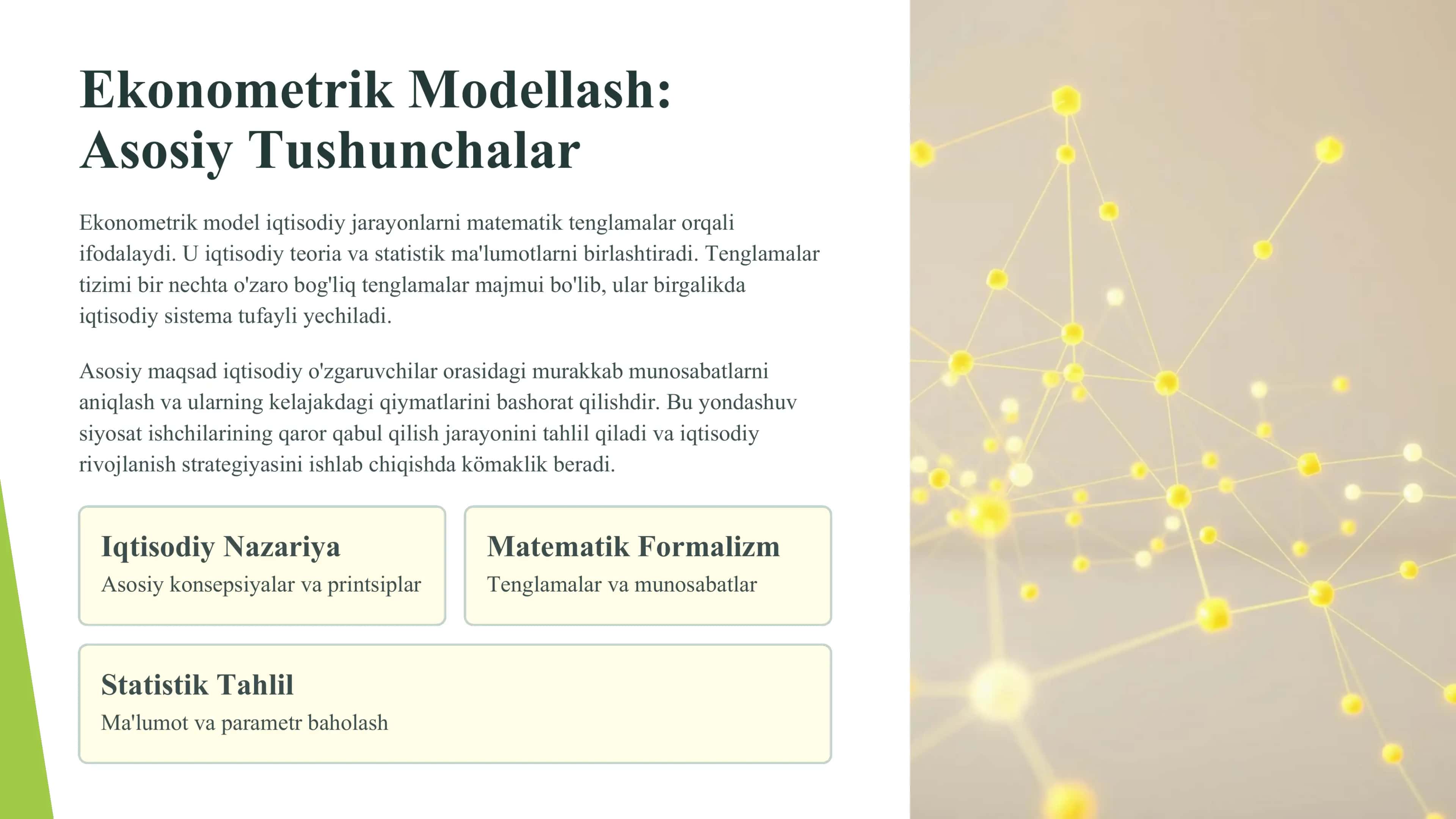 Tenglamalar Tizimi Ko'rinishidagi Ekonametrik Model 2