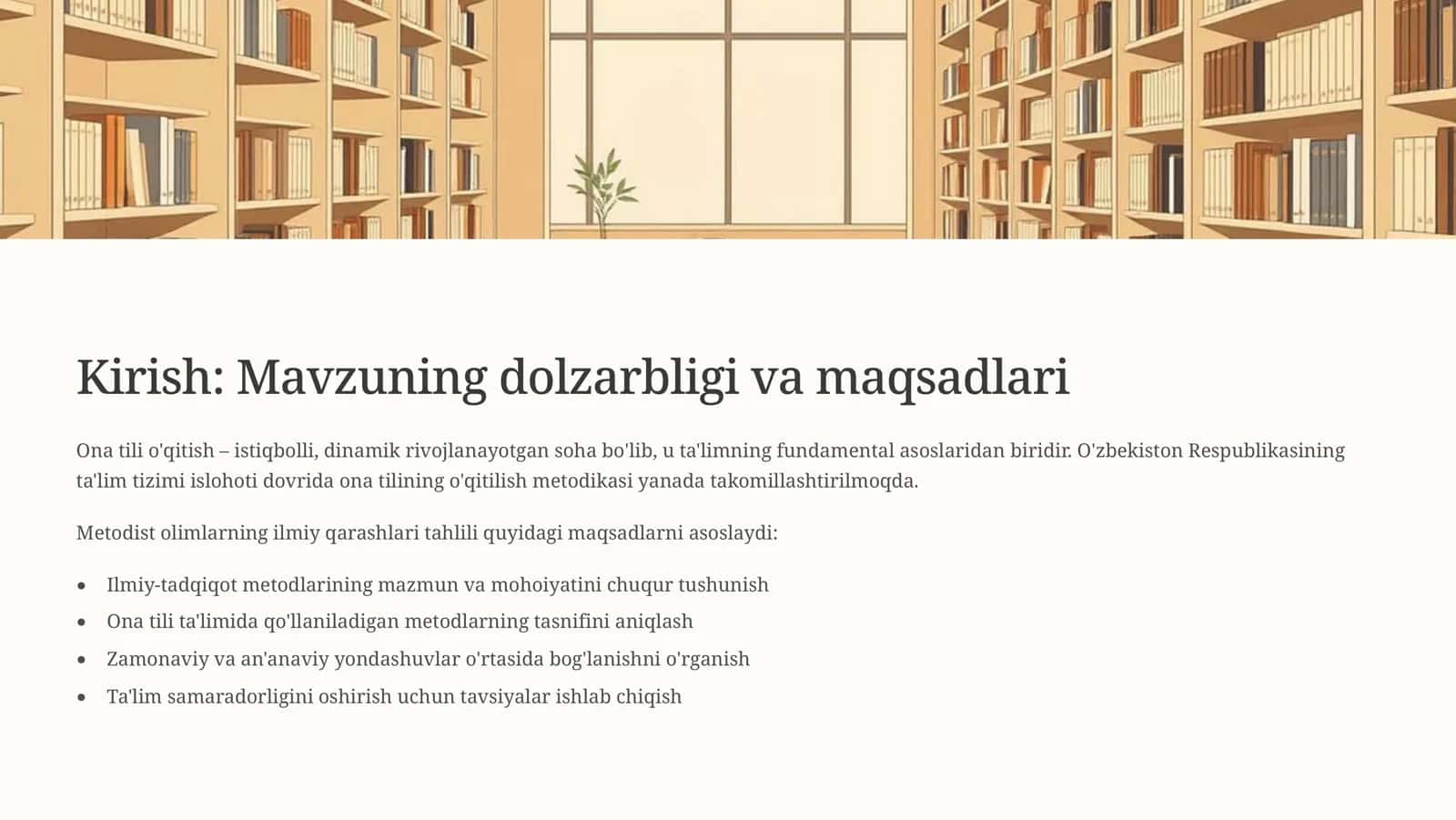 Ona tili o'qitish metodikasining ilmiy-tadqiqot metodlari 2