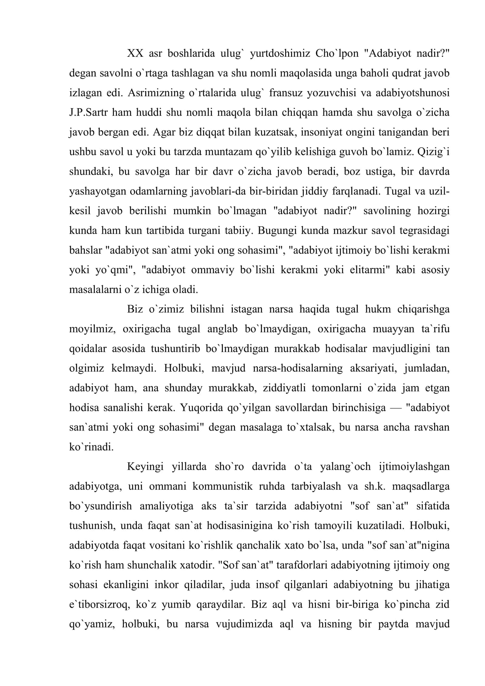Adabiyot haqida 2