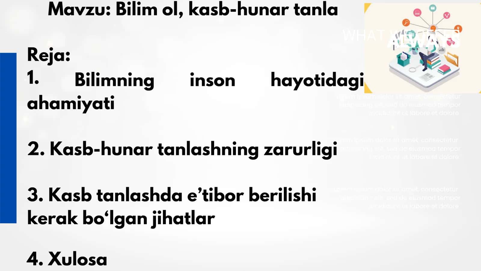 Bilim ol, kasb-hunar tanla 2
