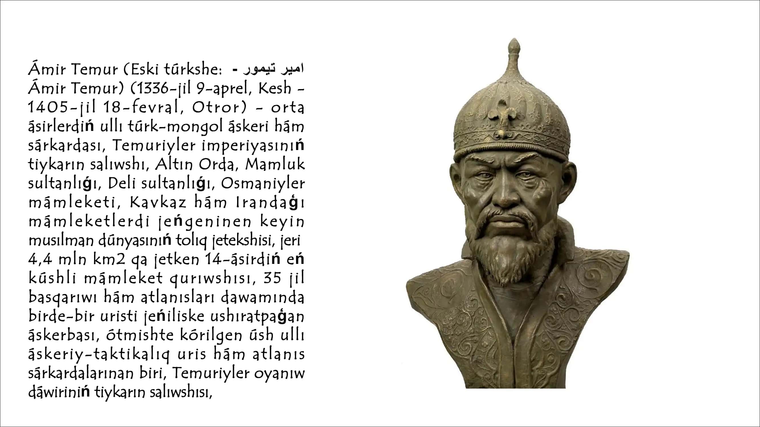 Tema:Amir temur,Mirz ulug`bek,Manguberdi haqqinda tu`sinik 2