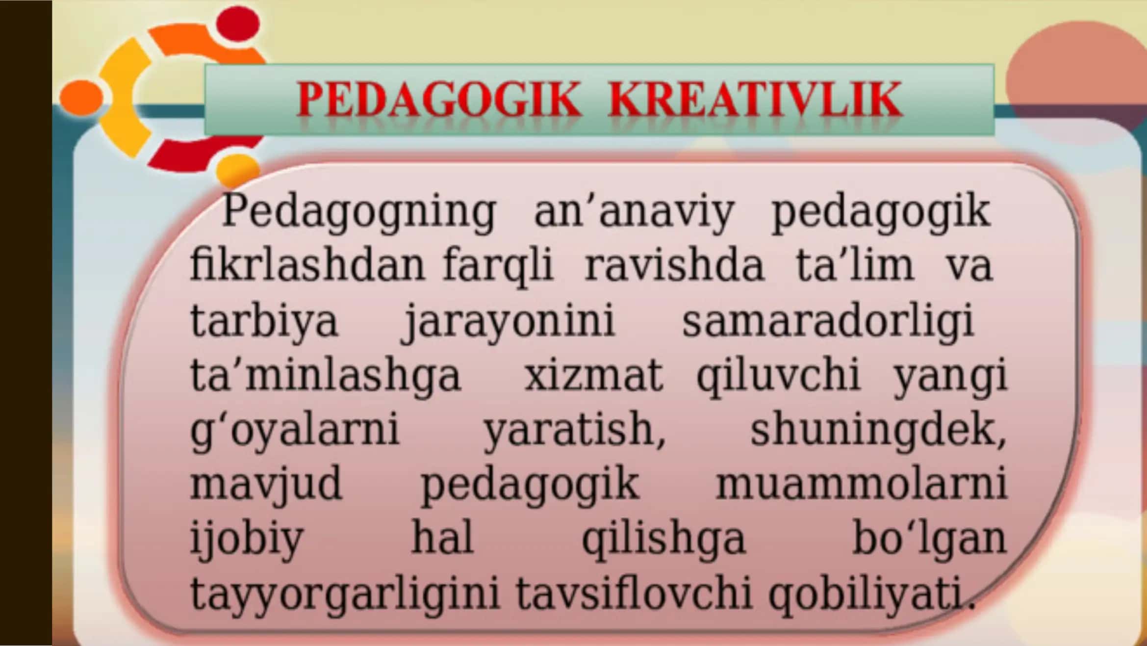 Kreativ va pedagogik 2