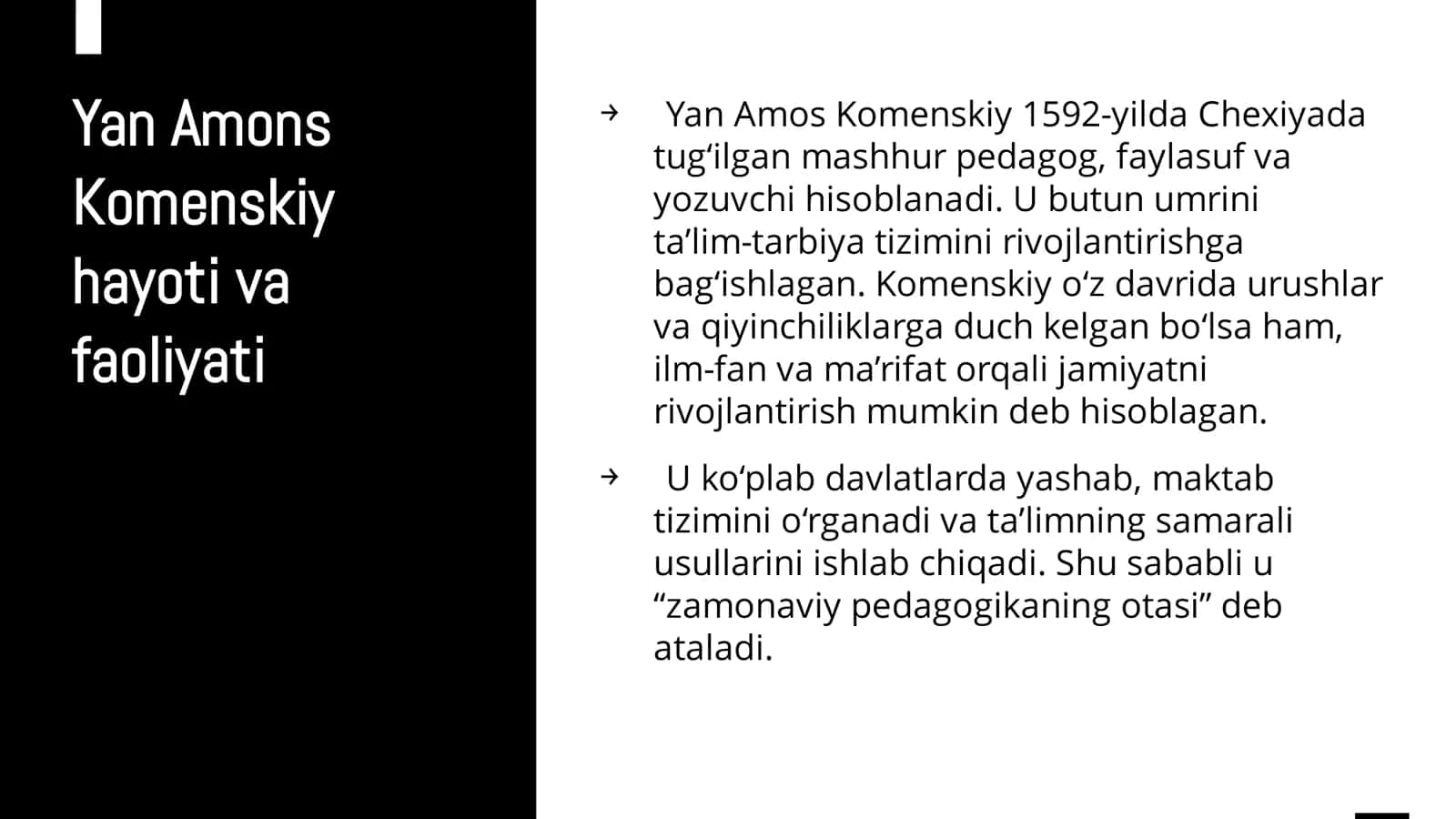Yan Amons Komenskiy pedagogik gʻoyalari 2