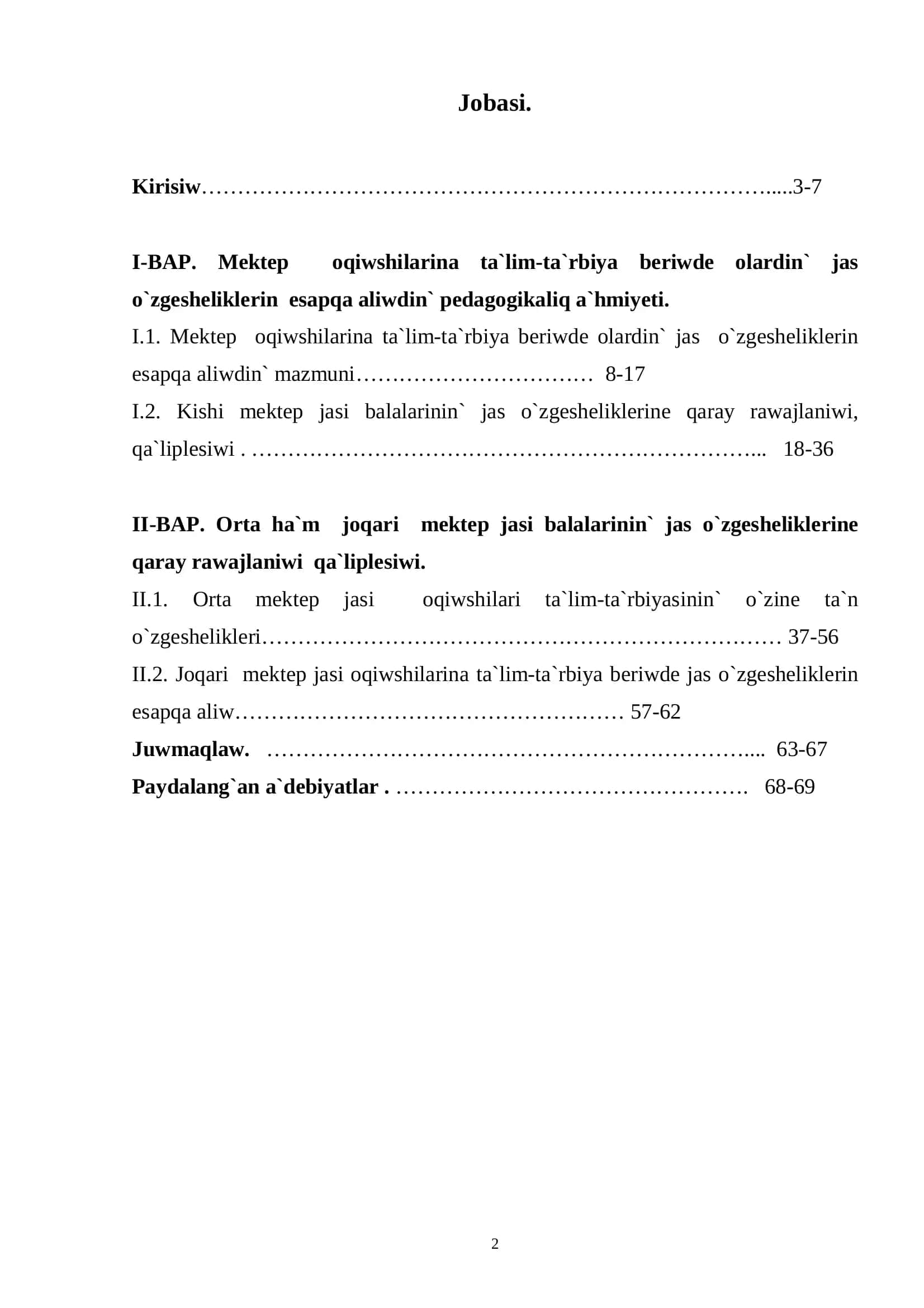 Pedagogika ha'm psixologiya bakalavr tálim bag’darı 4-d kurs talabası 2