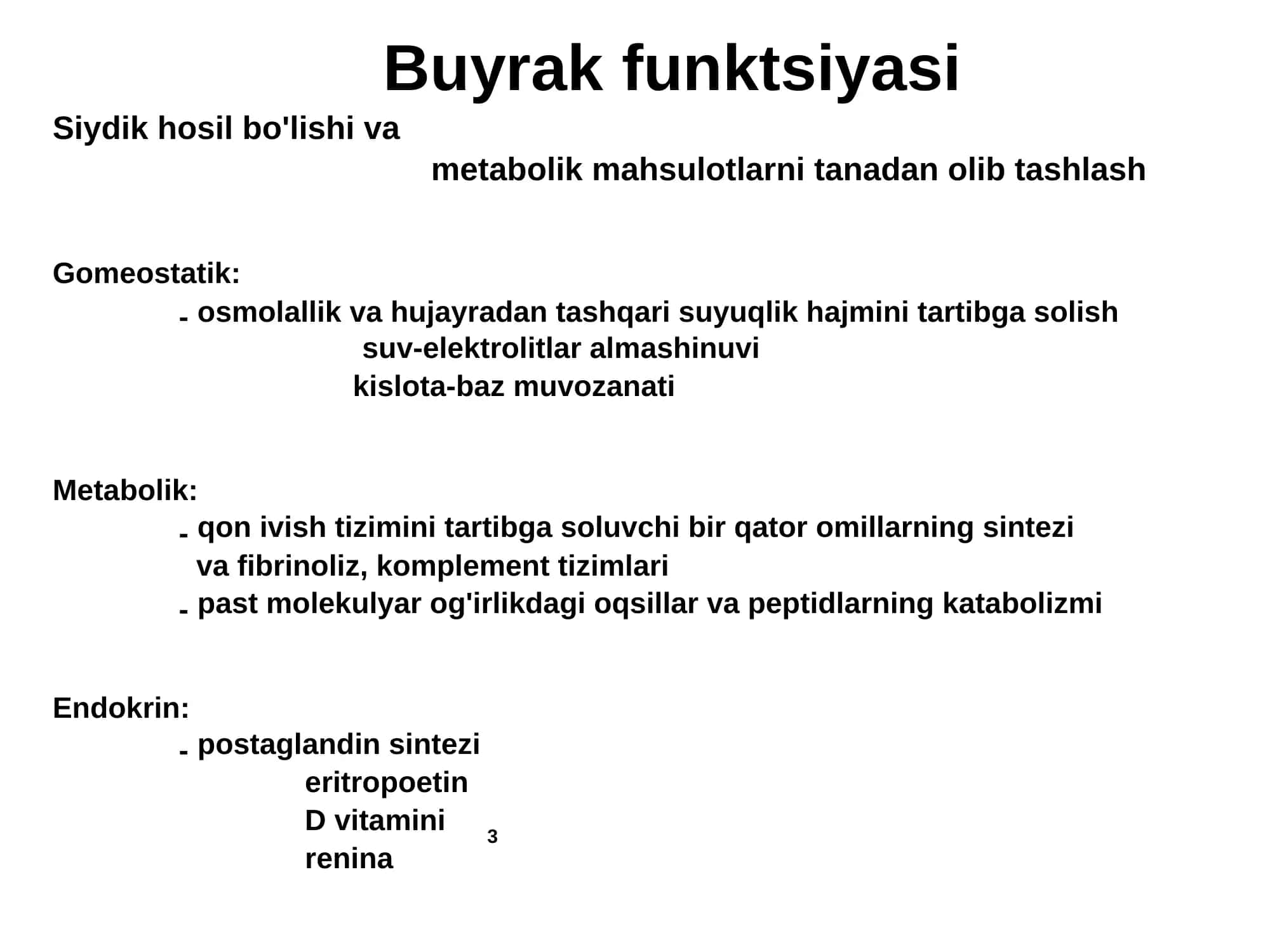 Buyrak va siydik biokimyosi 2