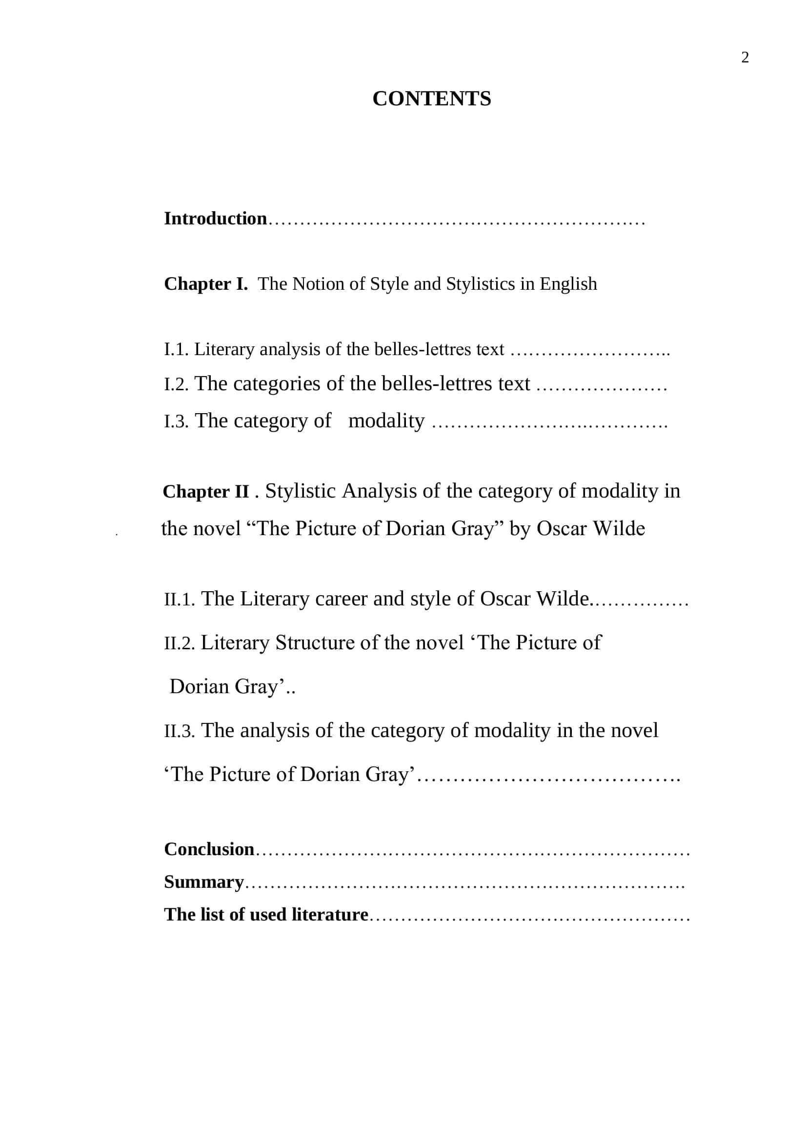 Category of Modality in the Novel "The Picture of Dorian Gray" by O. Wilde 2