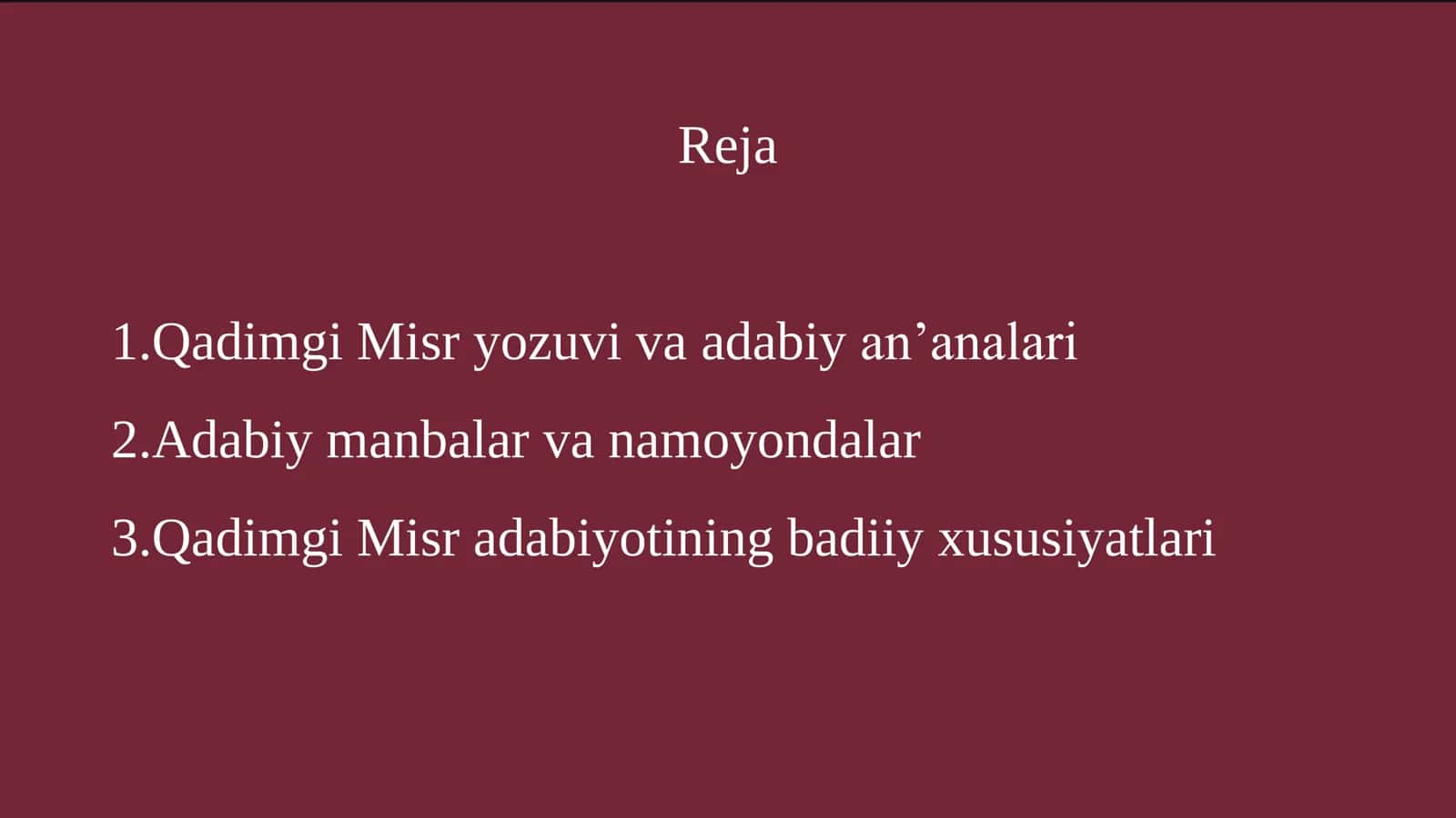 Qadimgi Misr yozuvi va adabiy an’analari 2