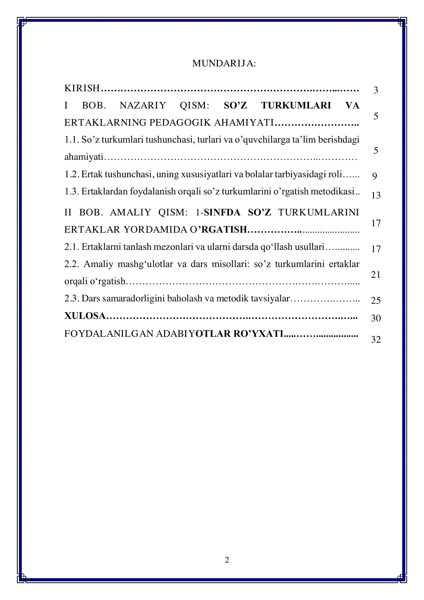 1-sinfda so‘z turkumlarini o‘rgatishda ertaklardan foydalanish 2