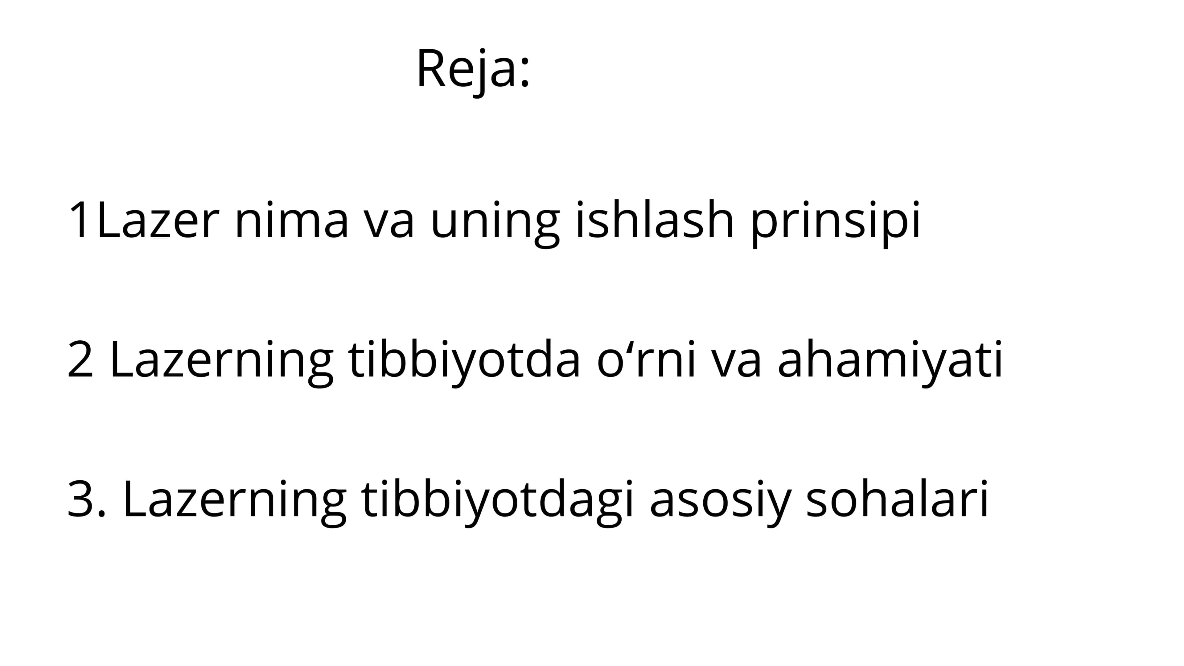 LAZERNING TIBBIYOTDA QO'LLANISHI 2