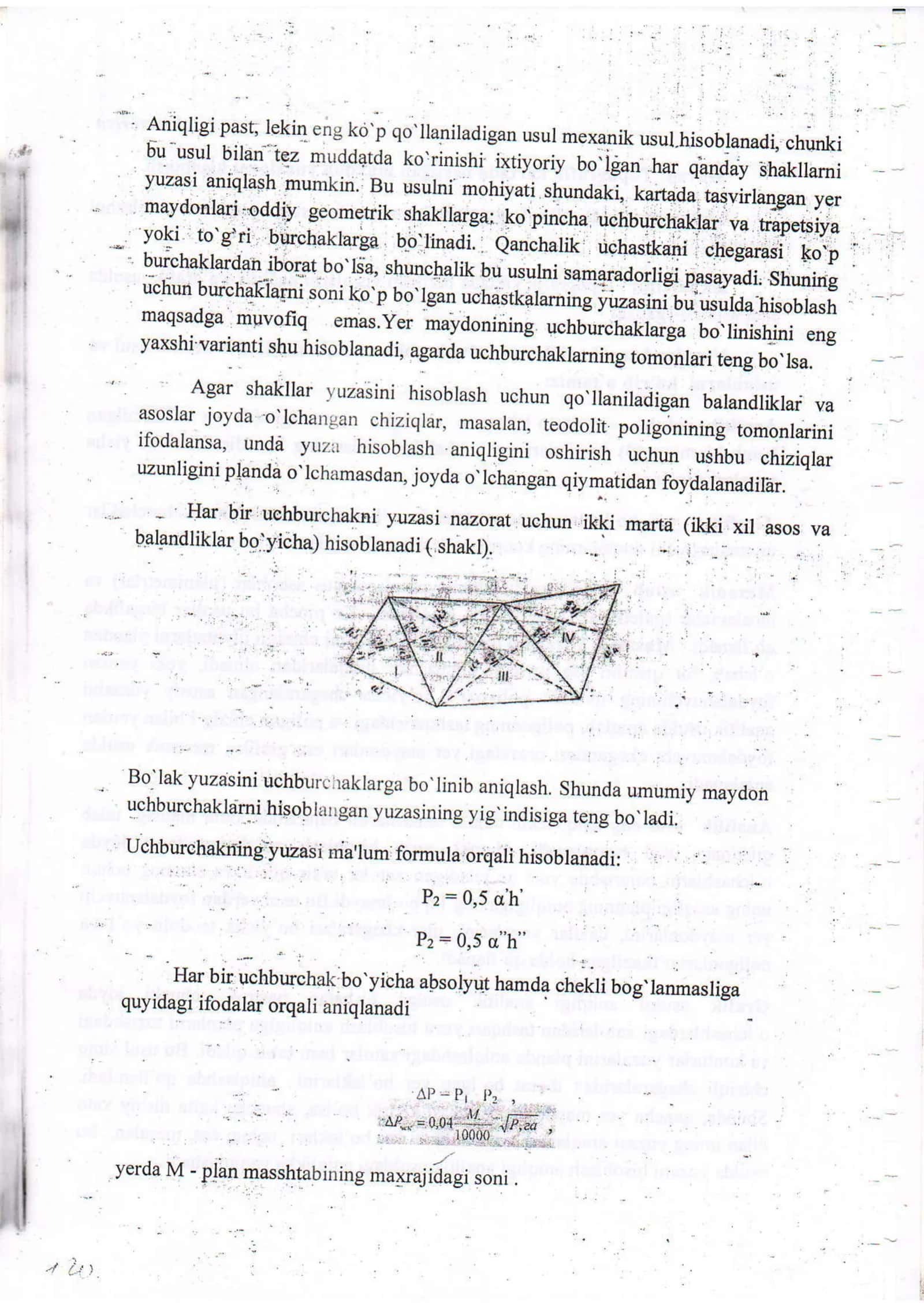 Topografik kartada berilgan maydon yuzalarni hisoblash 2