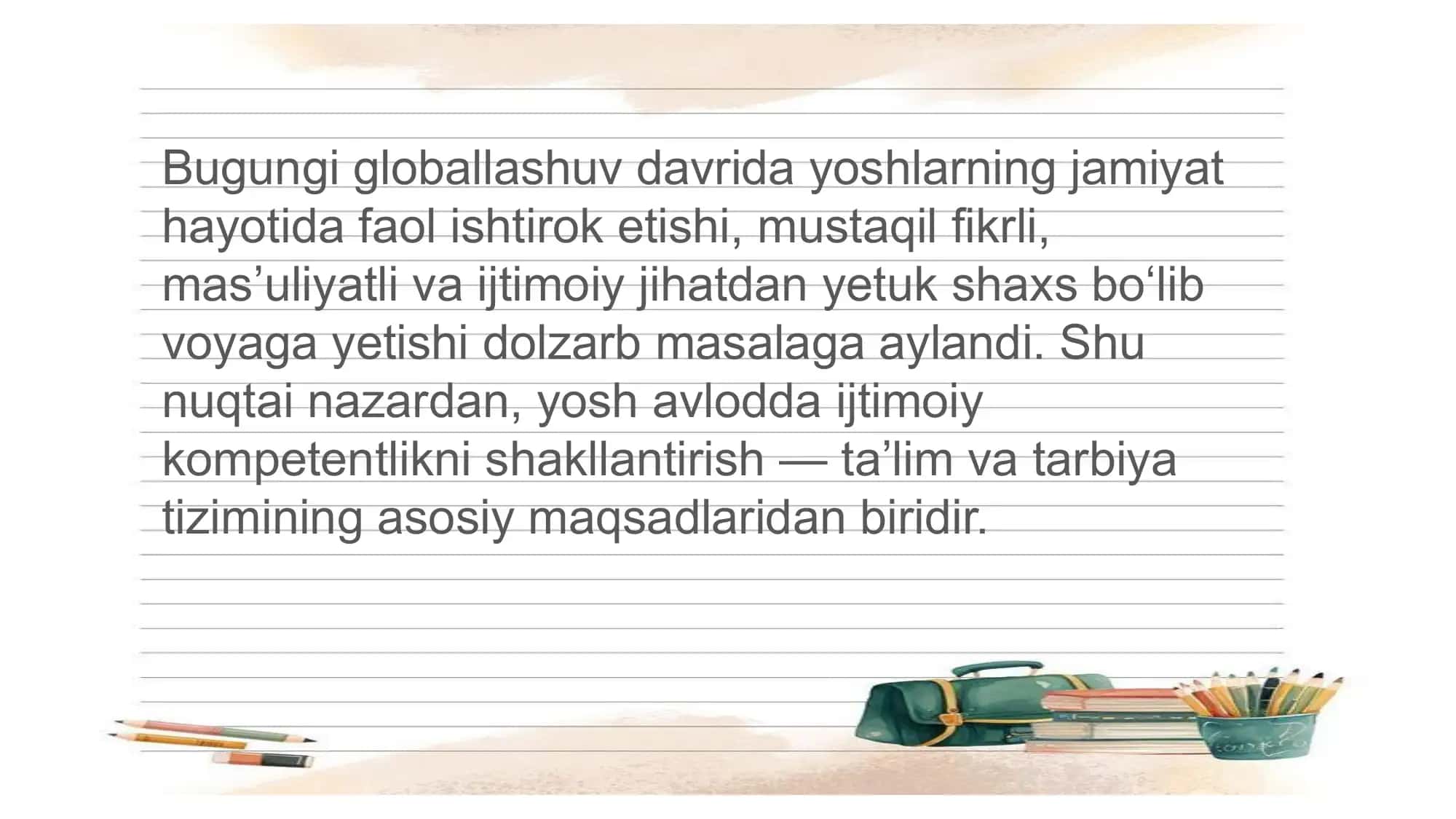YOSHLARDA IJTIMOIY KOMPETENTLIKNI SHAKLLANTIRISH 2