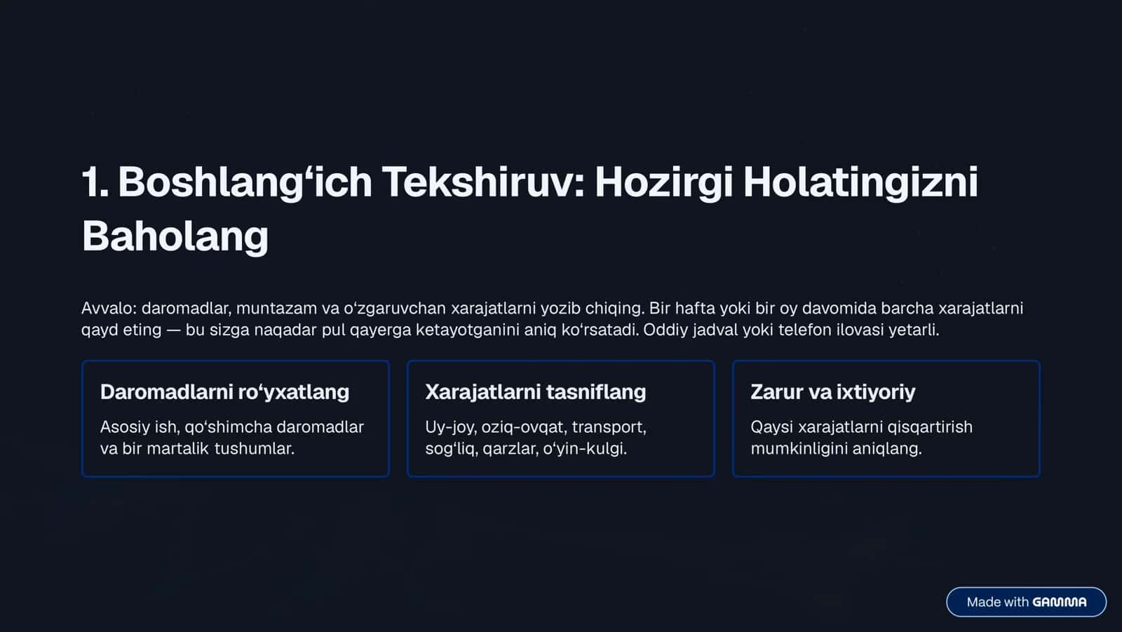 Pul tejash usullari 2