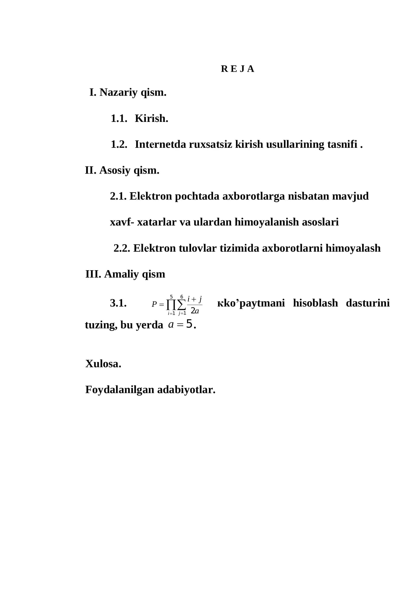 Internetda axborotlar xavfsizligini ta’minlash asoslari 2