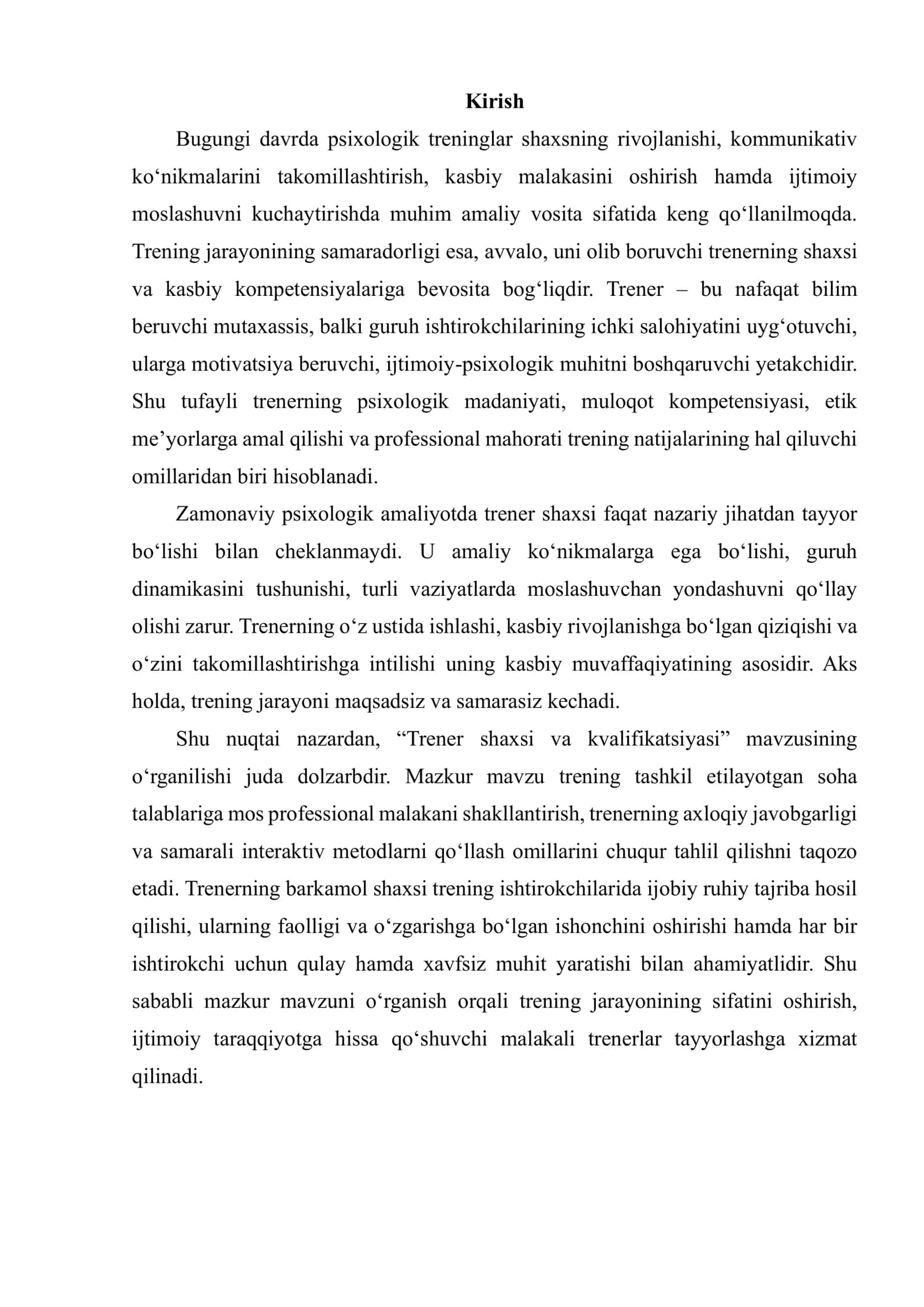 TRENING SHAXSI VA KVALIFIKATSIYASI 2