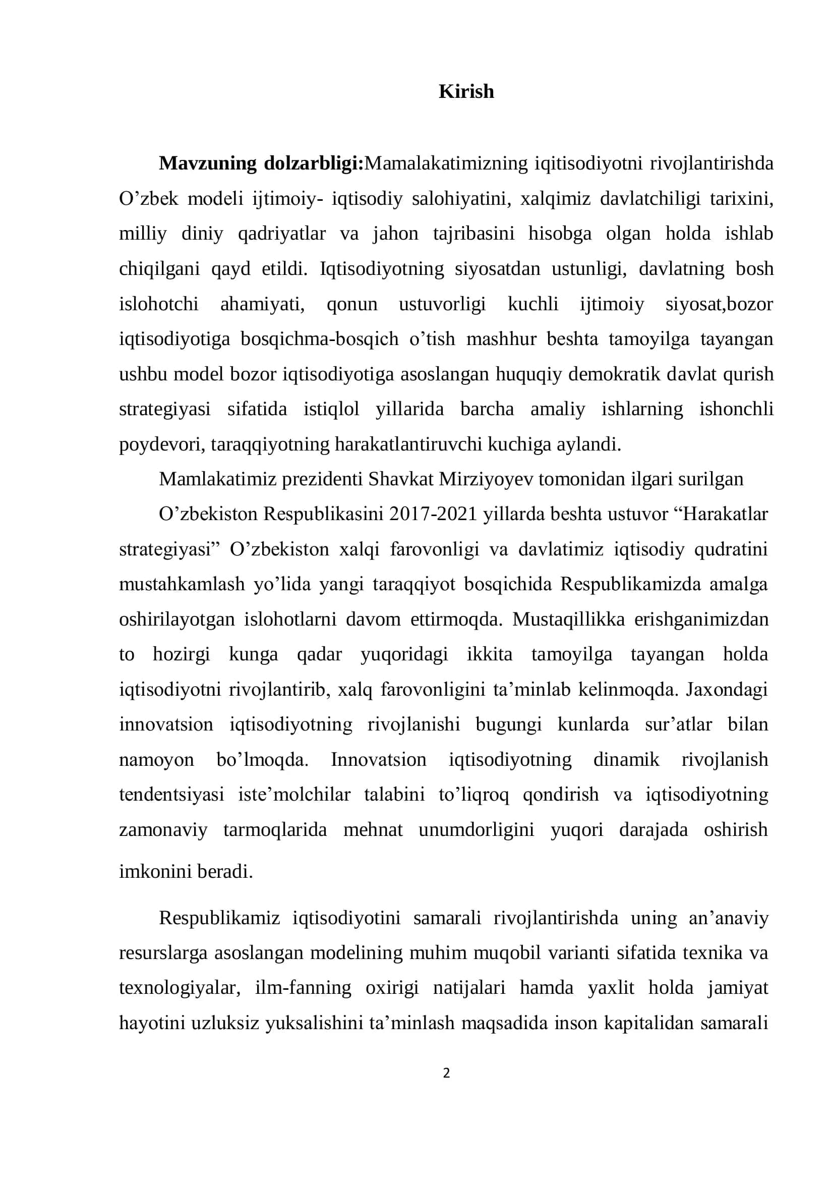 IQTISODIY SIYOSATNI AMALGA OSHIRISHDA DAVLAT BOSHQARUV ORGANLARINING O'RNI 2