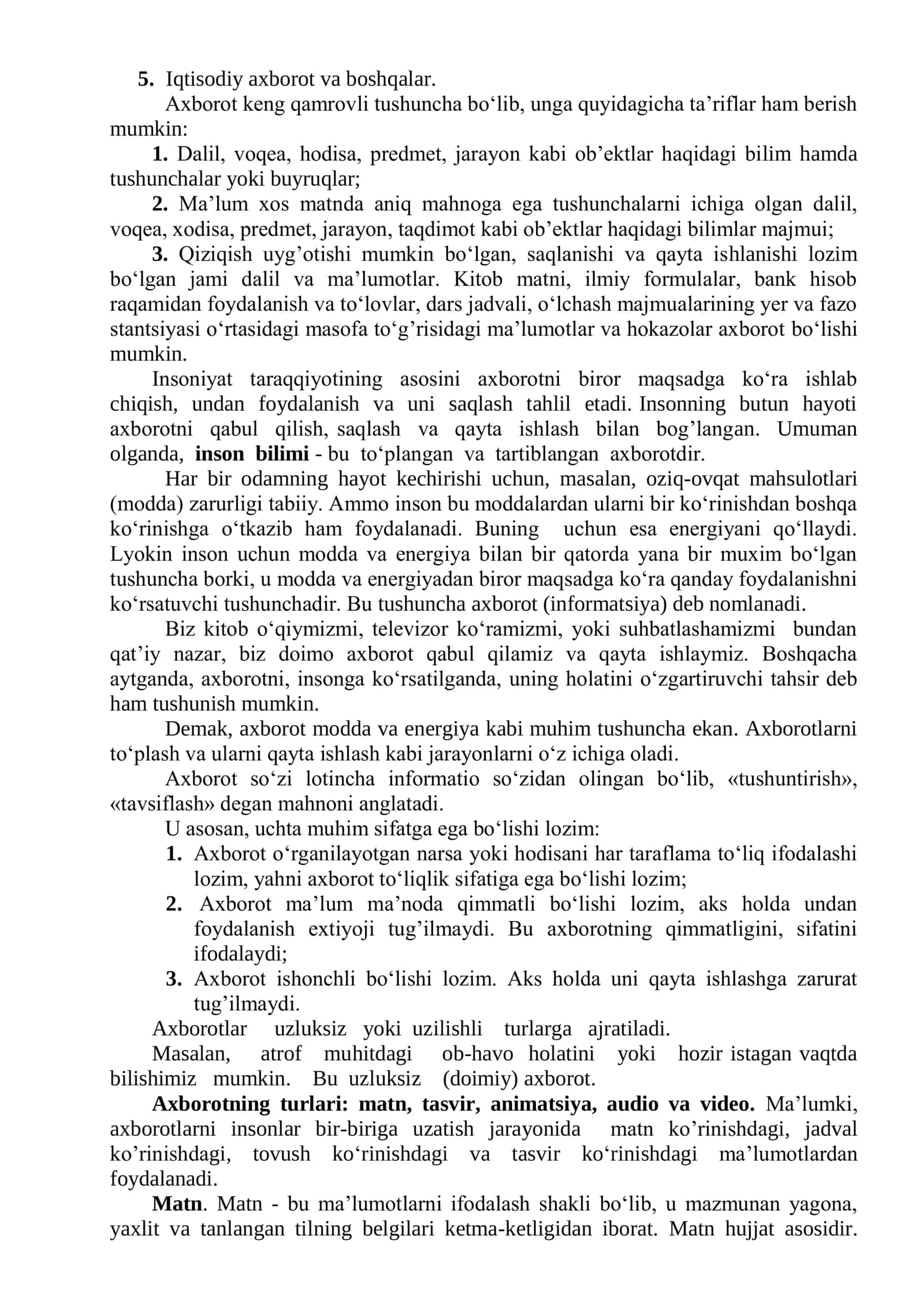 Iqtisodiyotda axborot-kommunikatsion texnologiyalari va tizimlari faniga kirish 2