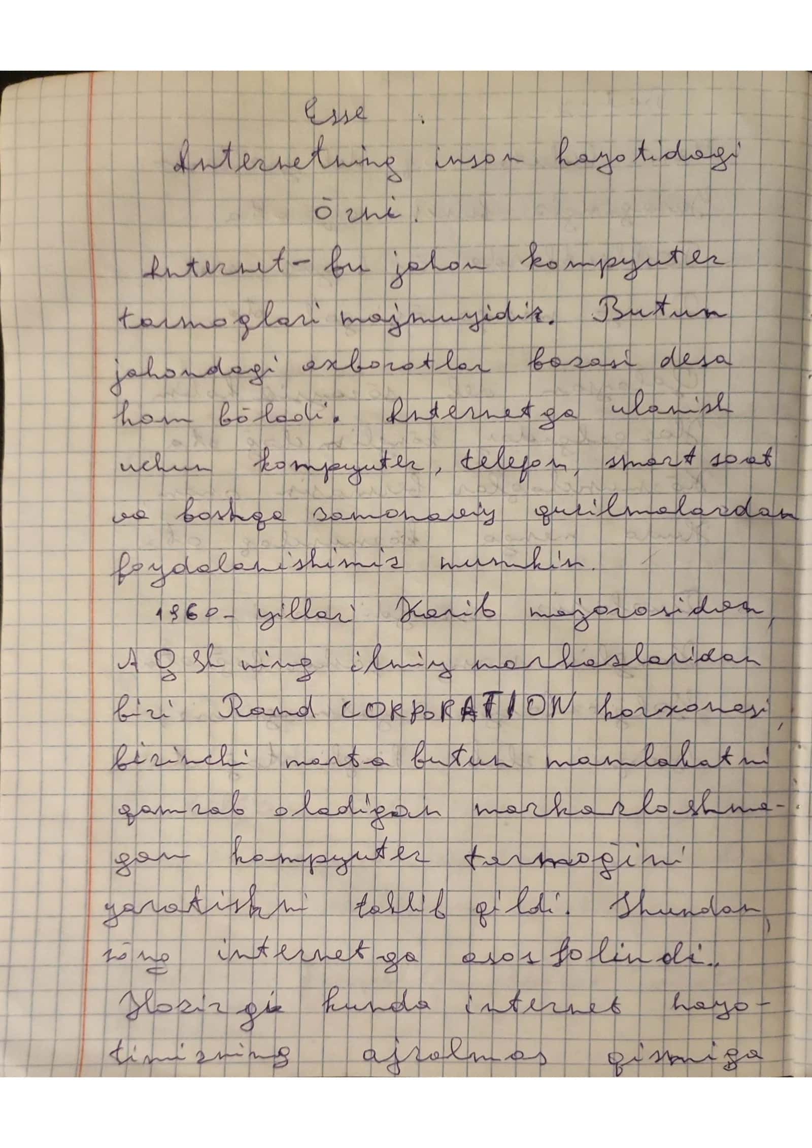 Internetning inson hayotidagi o`rni 2