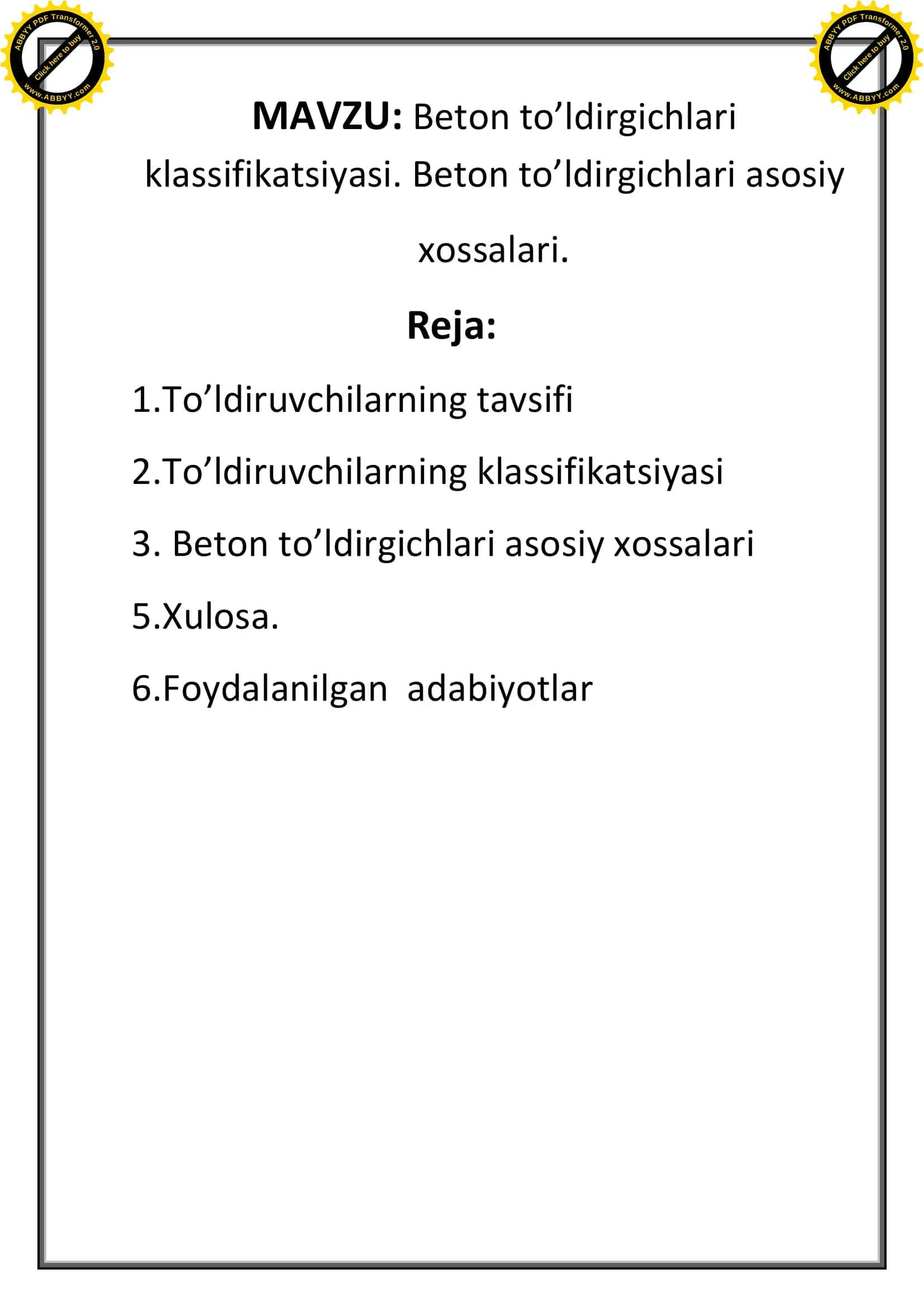 Beton to'ldirgichlari 2