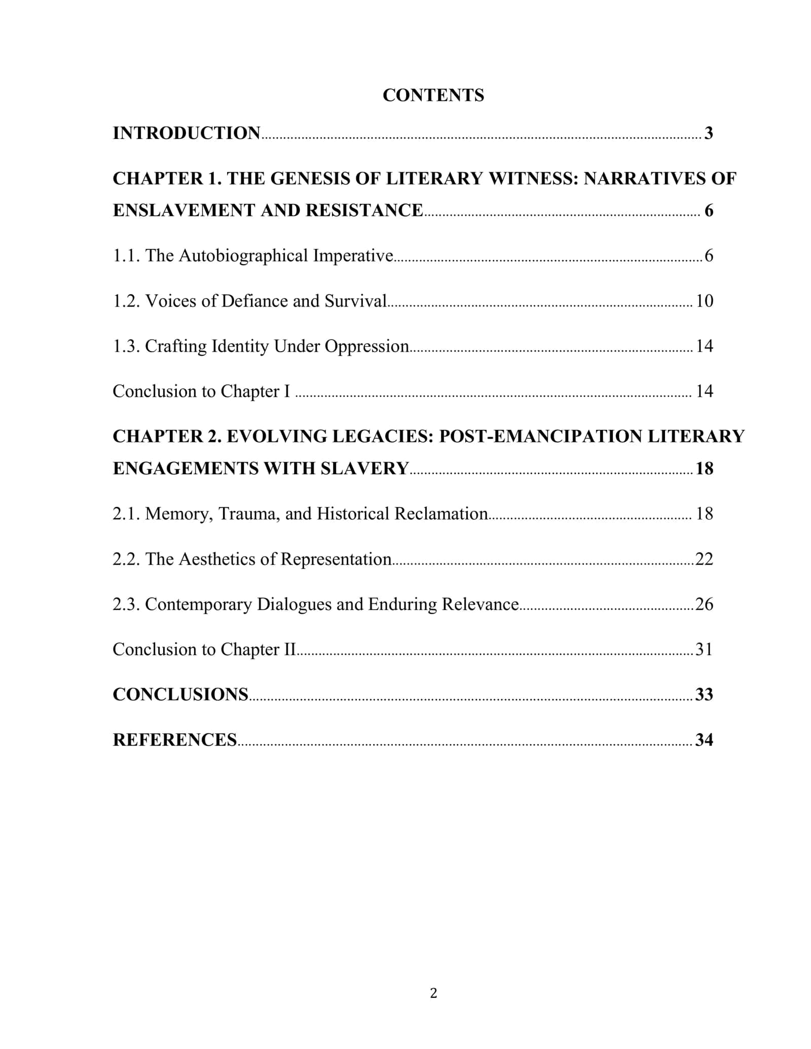COURSE WORK: "SLAVERY THEMES IN AFRICAN AMERICAN LITERATURE" 2
