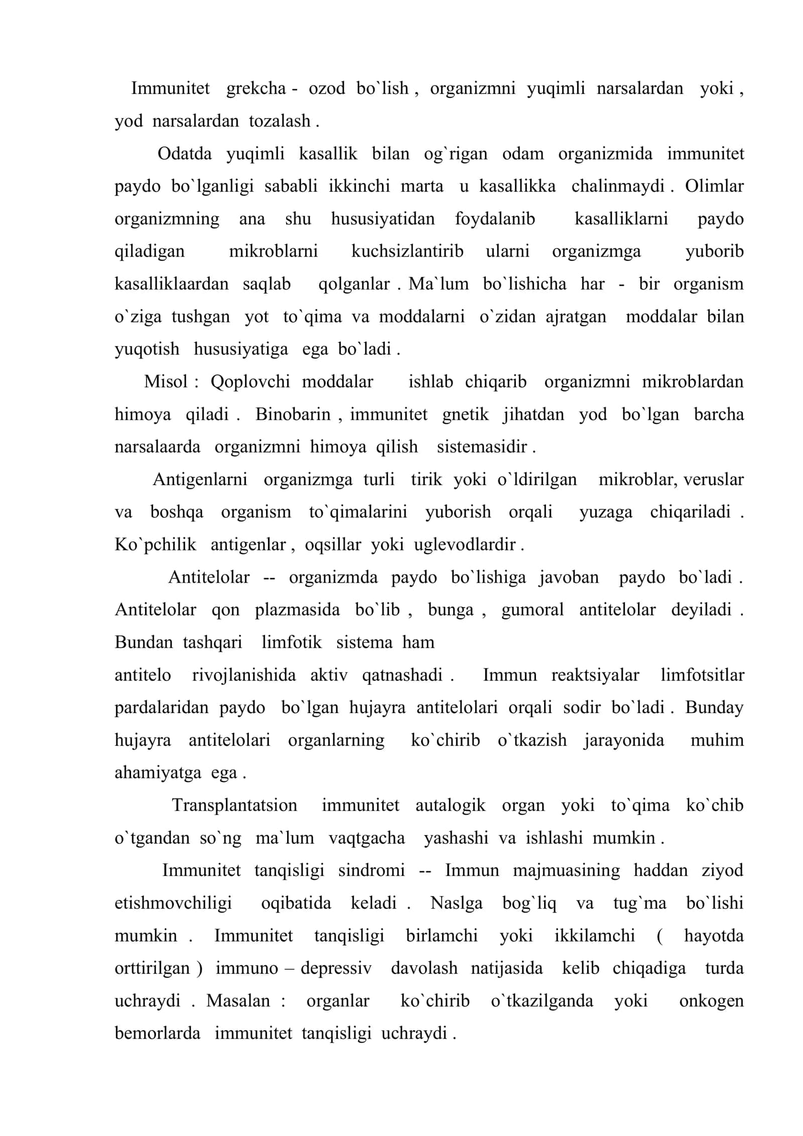 Immun sistemasi potologiyasi 2