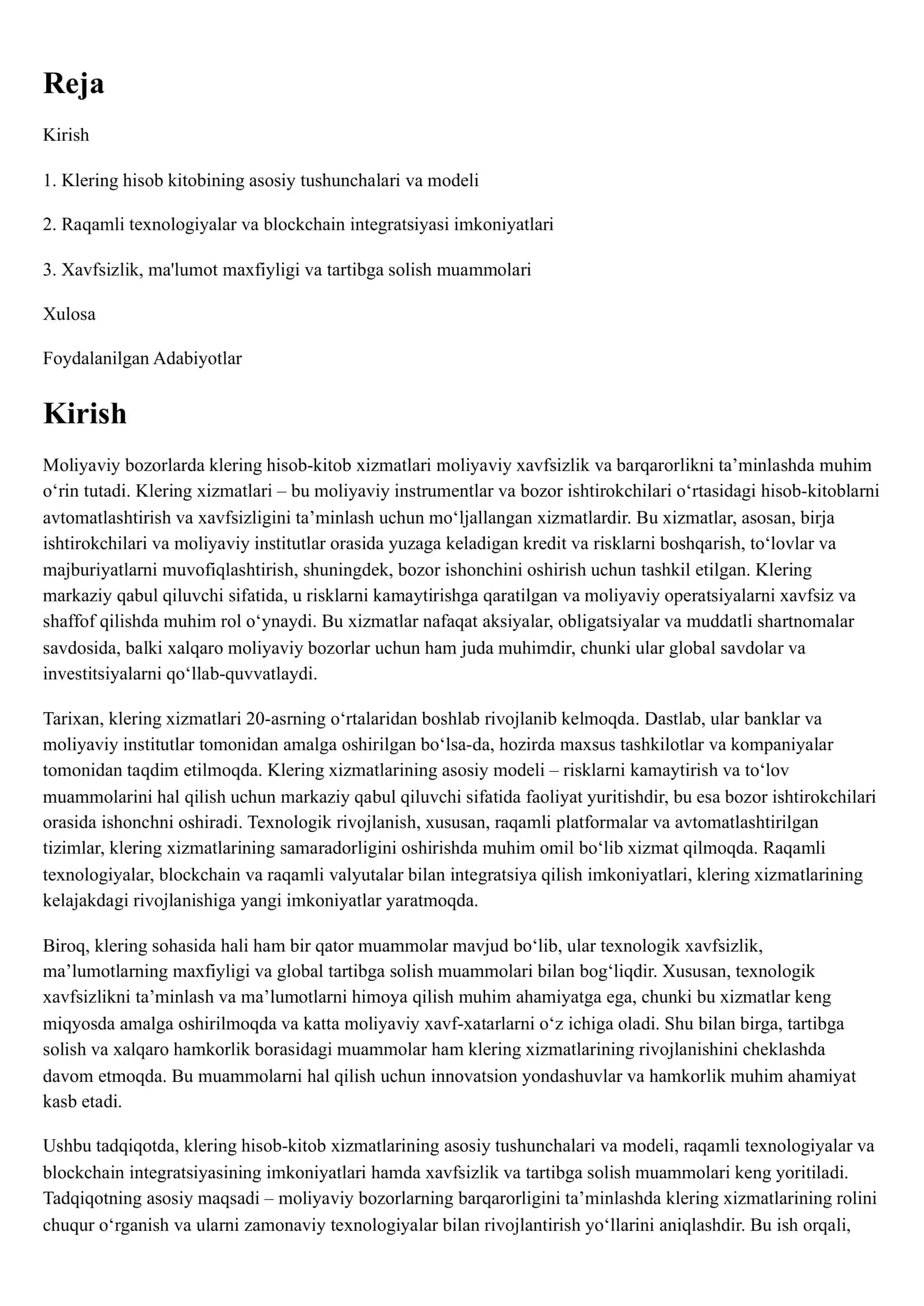 BIRJALARDA KLERING HISOB KITOB HIZMAT 2
