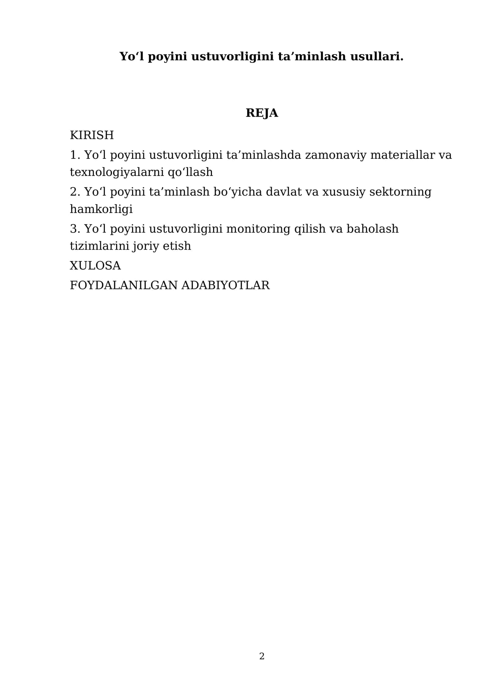 Yo‘l poyini ustuvorligini ta’minlash usullari 2