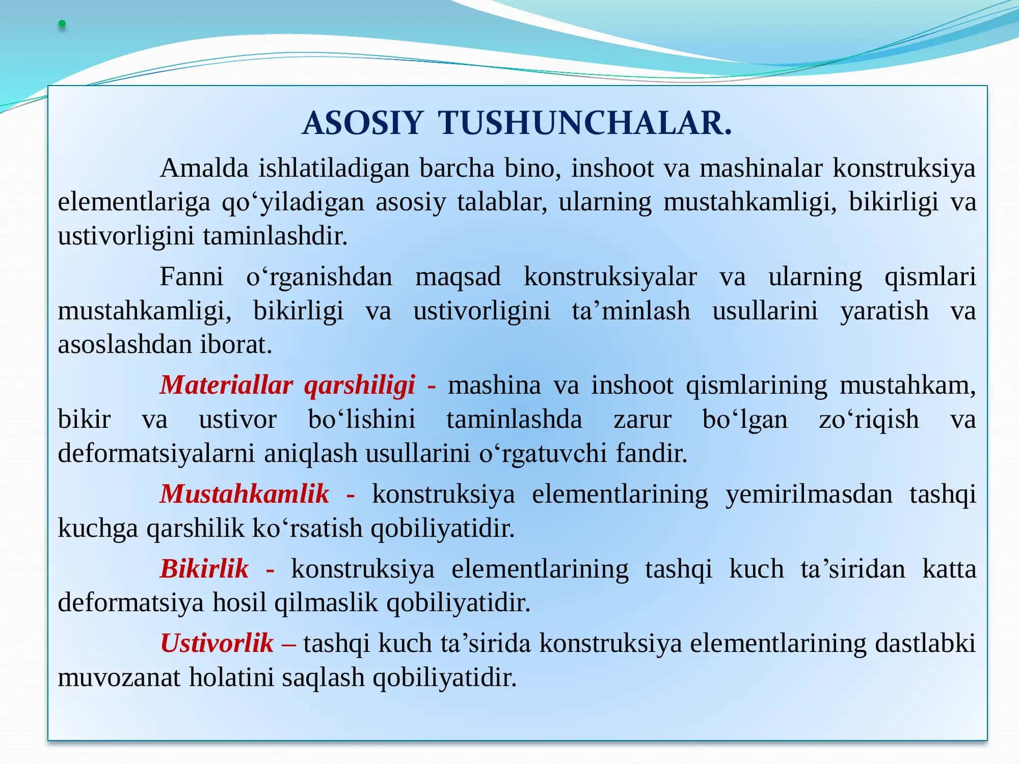 Konstruksiya elementlari va ularning tuzilishi 2