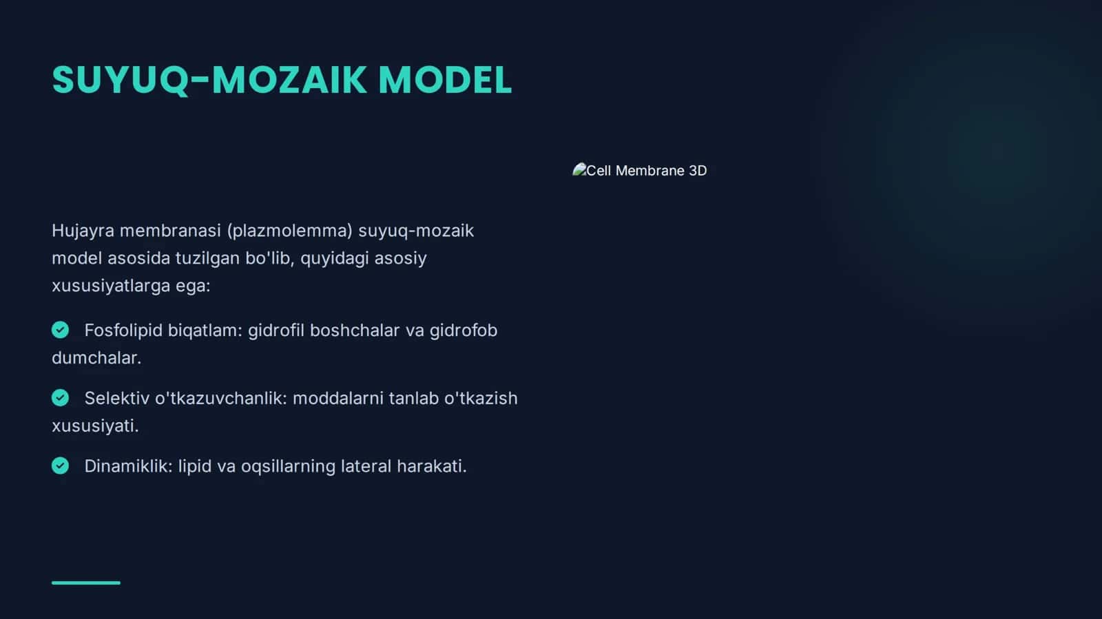 Hujayra Membranasi va Signalizatsiya. 2